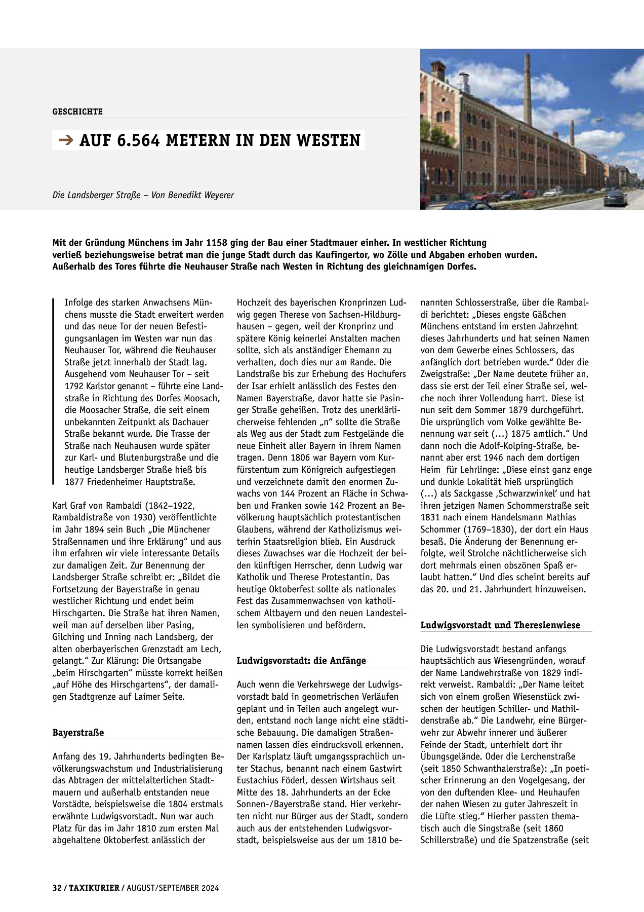 Originalseite 32 der Ausgabe Taxikurier August-September 2024