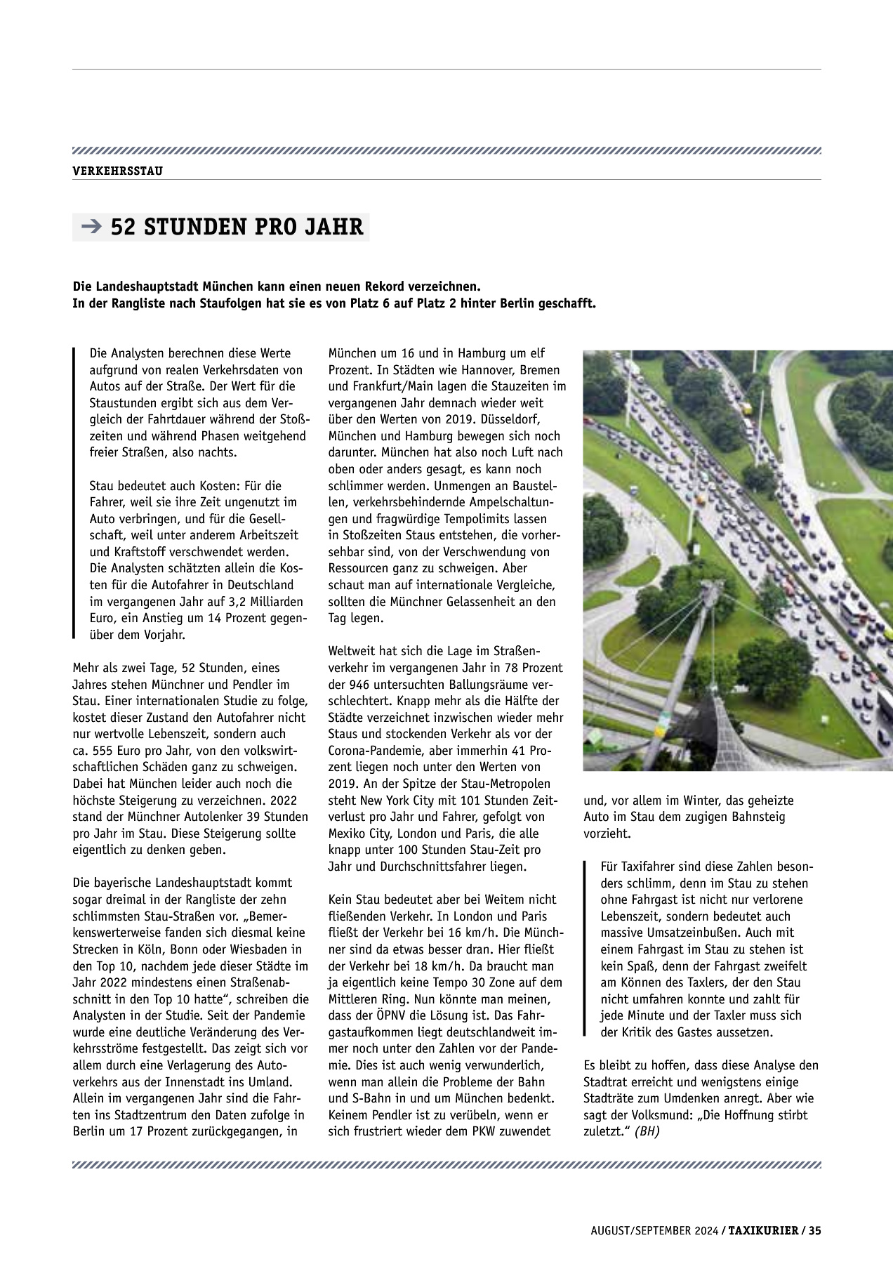 Originalseite 35 der Ausgabe Taxikurier August-September 2024