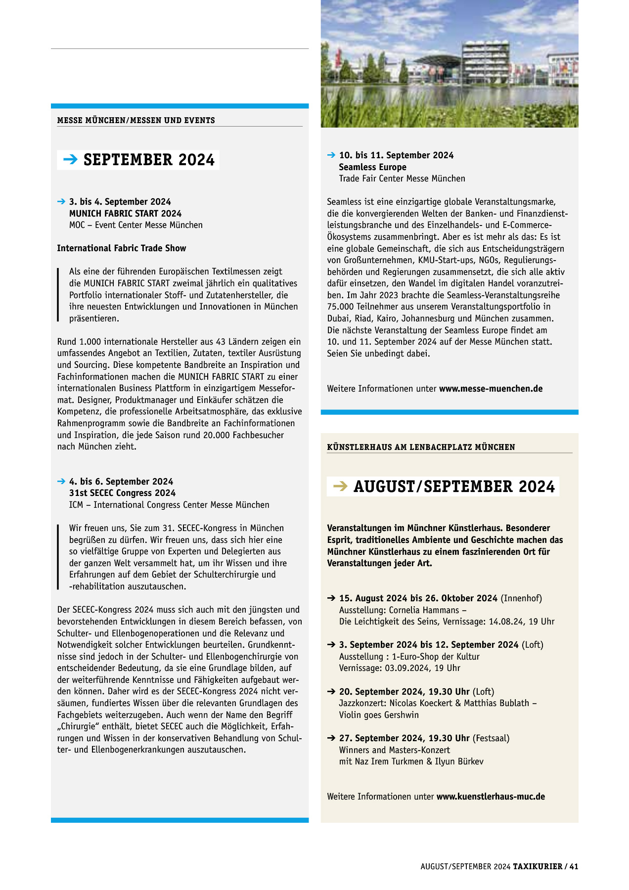 Originalseite 41 der Ausgabe Taxikurier August-September 2024