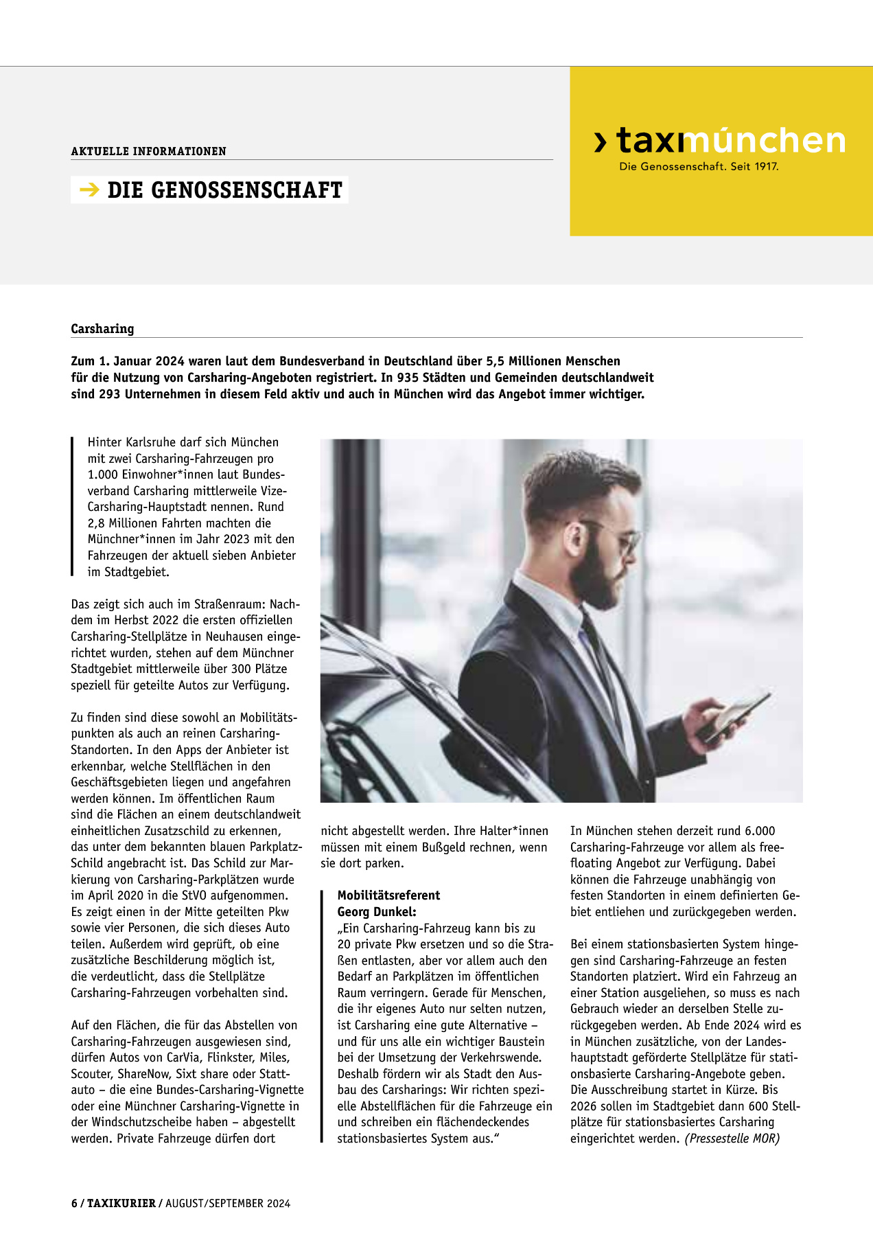 Originalseite 6 der Ausgabe Taxikurier August-September 2024