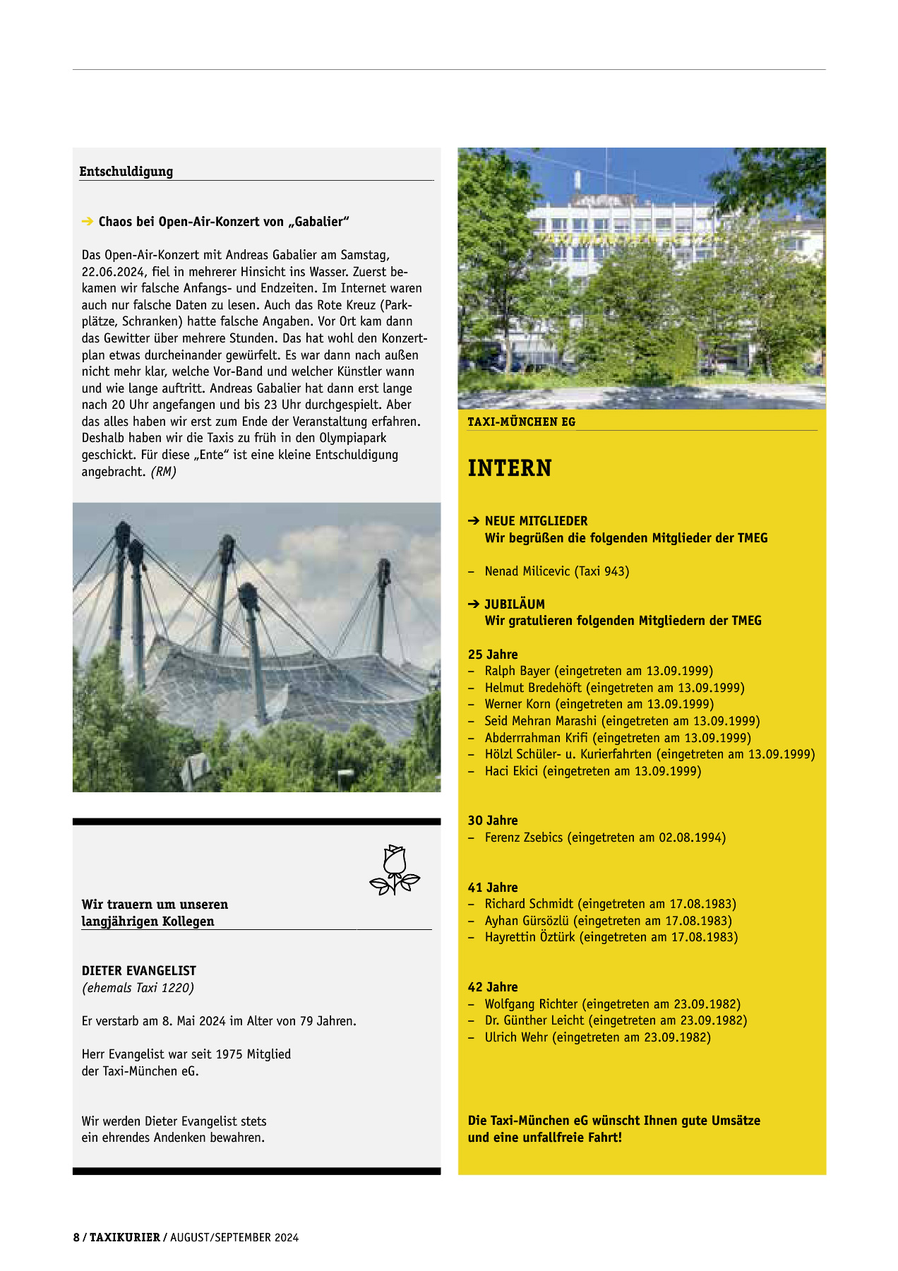 Originalseite 8 der Ausgabe Taxikurier August-September 2024