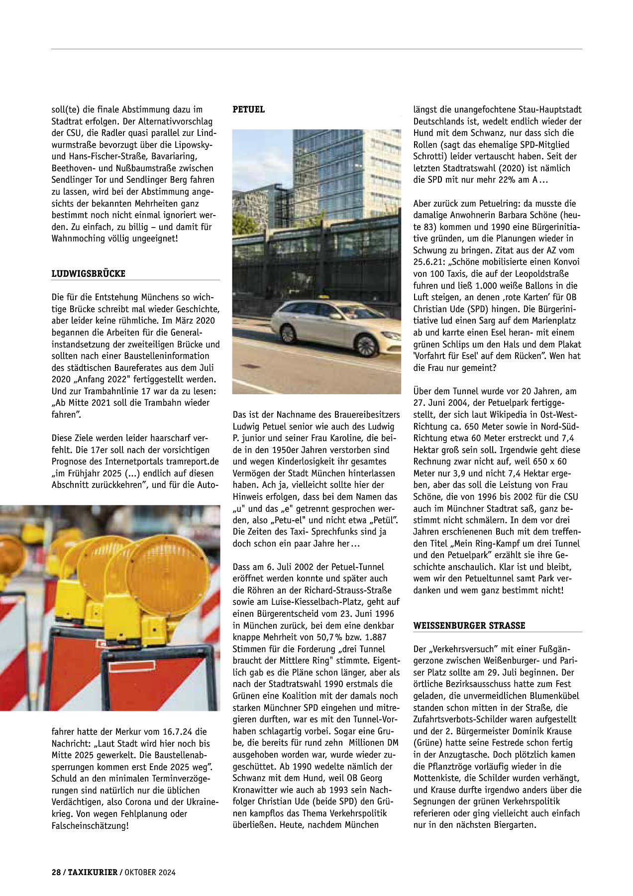 Originalseite 28 der Ausgabe Taxikurier Oktober 2024