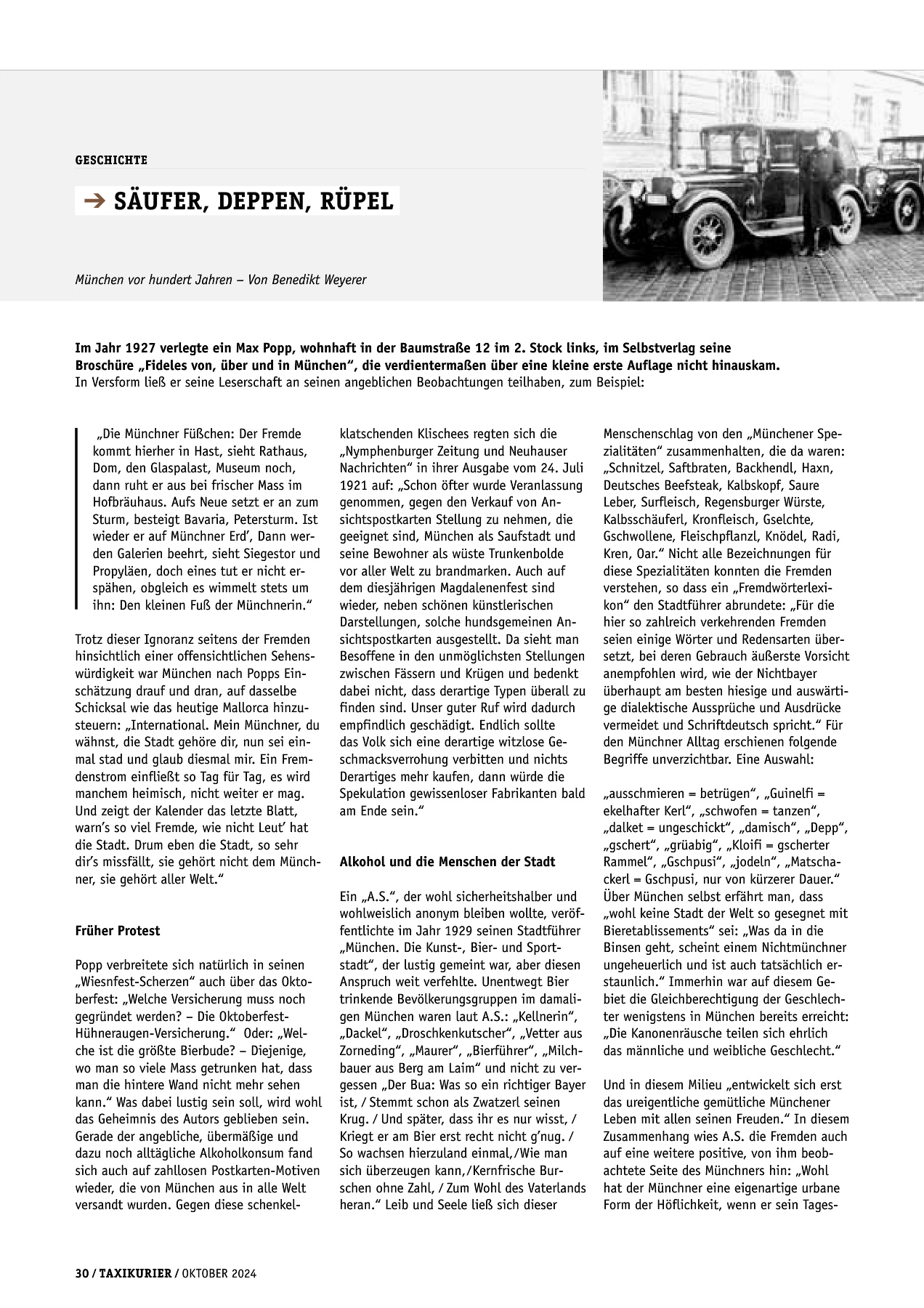 Originalseite 30 der Ausgabe Taxikurier Oktober 2024