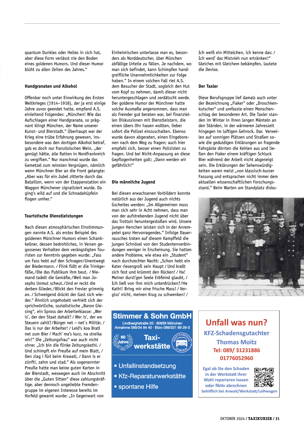 Originalseite 31 der Ausgabe Taxikurier Oktober 2024