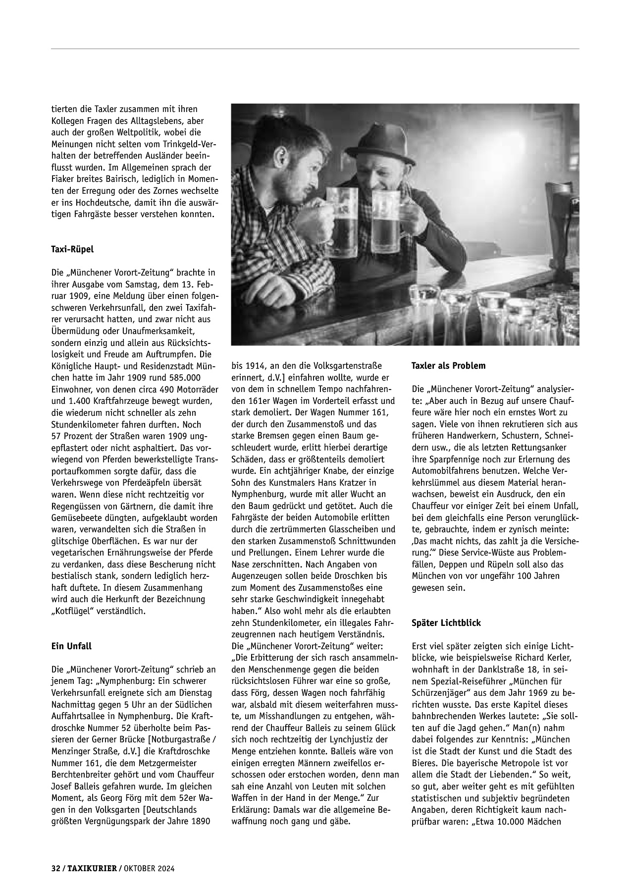 Originalseite 32 der Ausgabe Taxikurier Oktober 2024