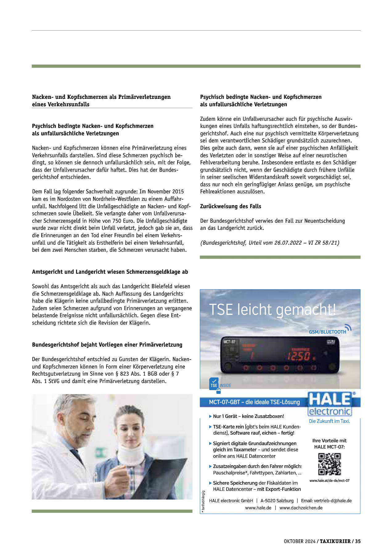 Originalseite 35 der Ausgabe Taxikurier Oktober 2024