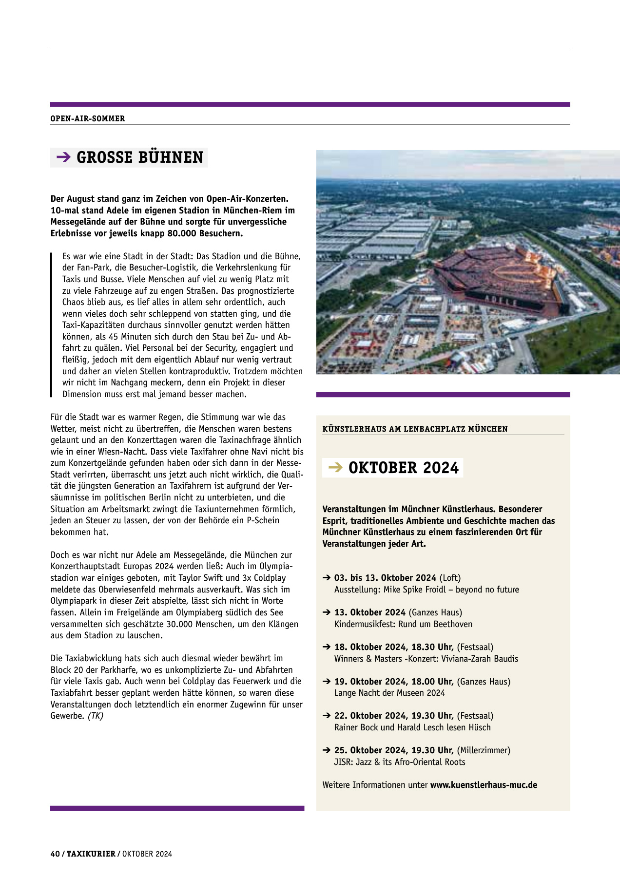 Originalseite 40 der Ausgabe Taxikurier Oktober 2024