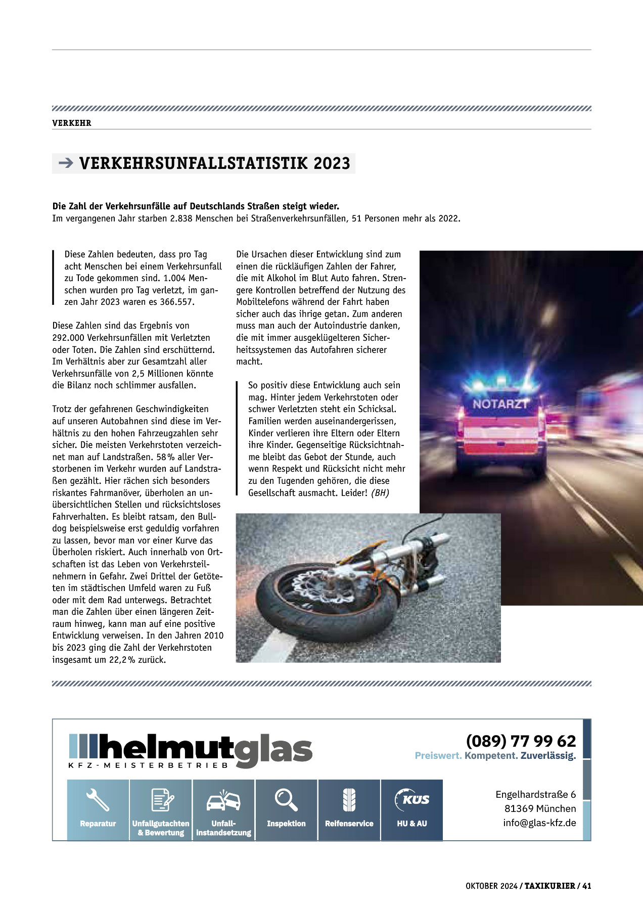 Originalseite 41 der Ausgabe Taxikurier Oktober 2024