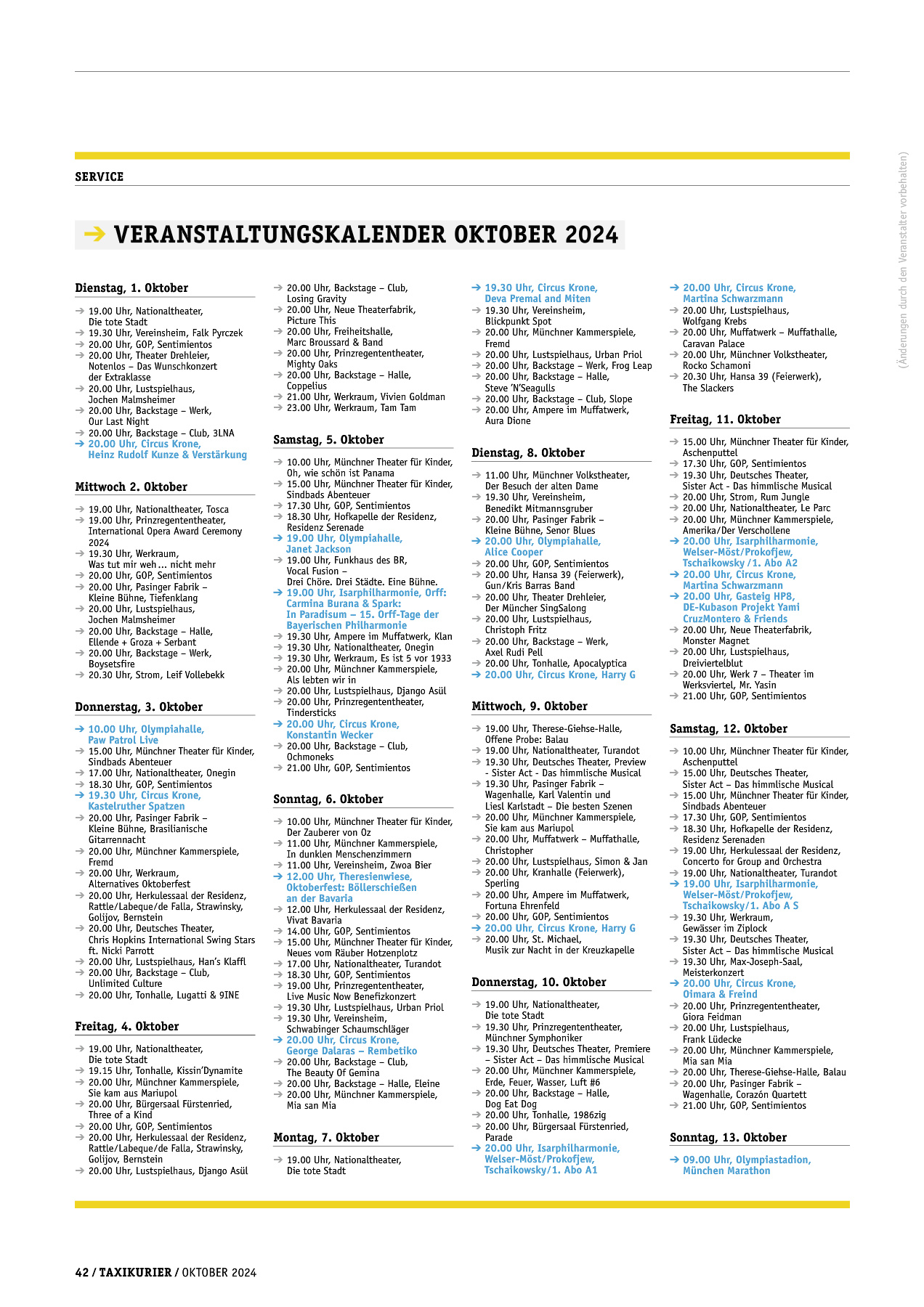 Originalseite 42 der Ausgabe Taxikurier Oktober 2024