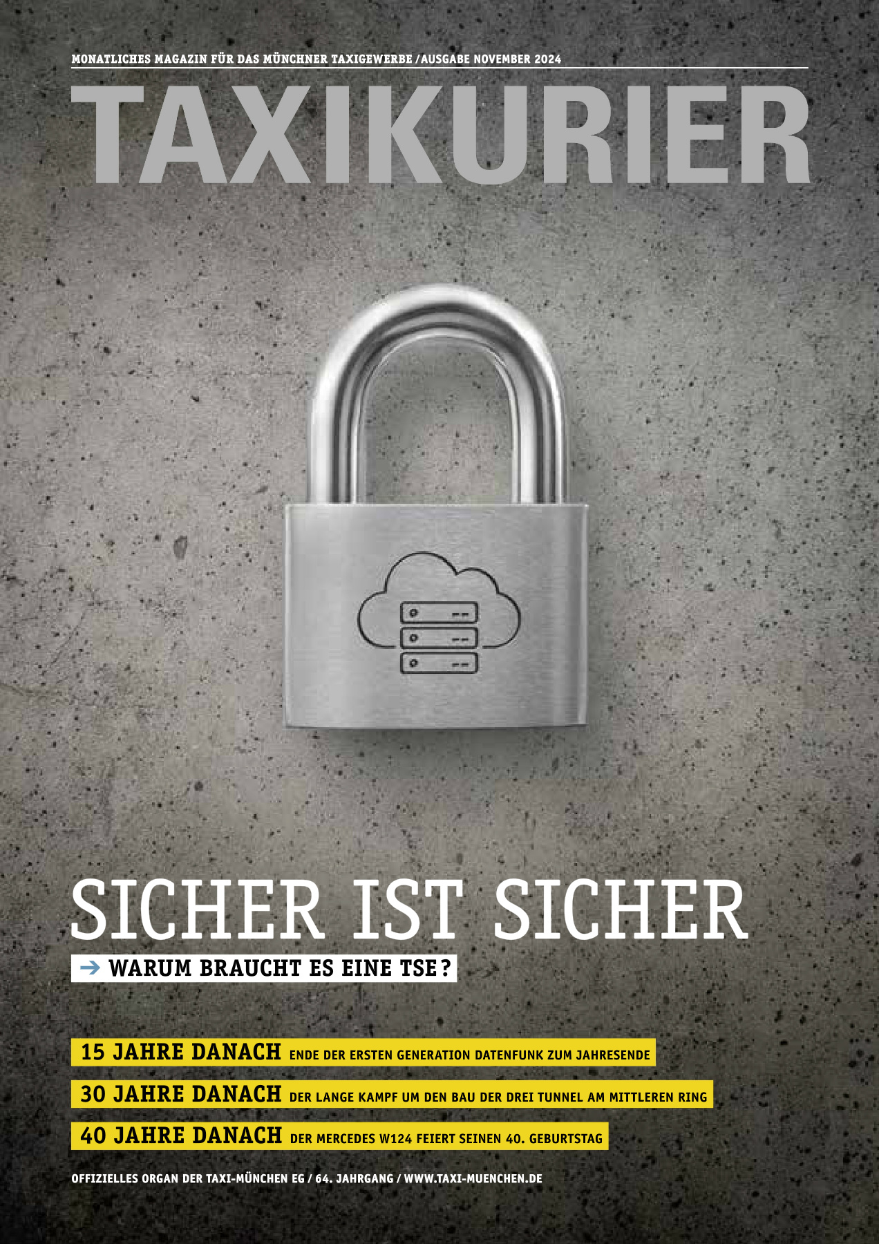 Originalseite 1 der Ausgabe Taxikurier November 2024