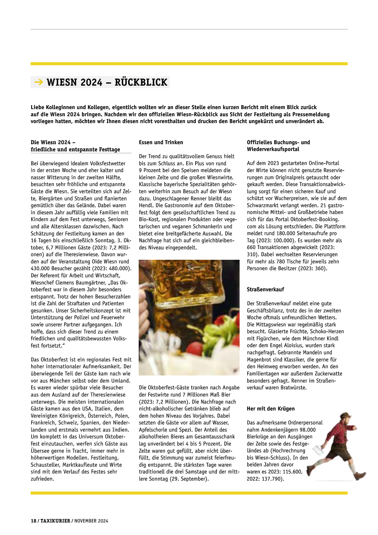 Originalseite 18 der Ausgabe Taxikurier November 2024