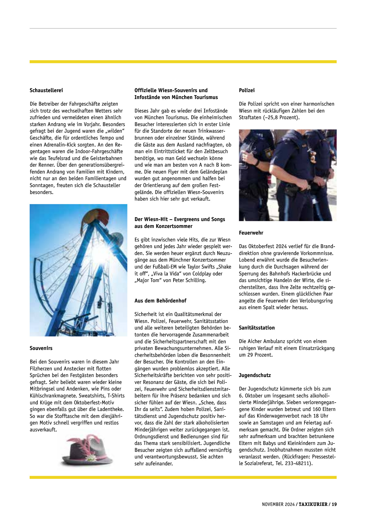 Originalseite 19 der Ausgabe Taxikurier November 2024