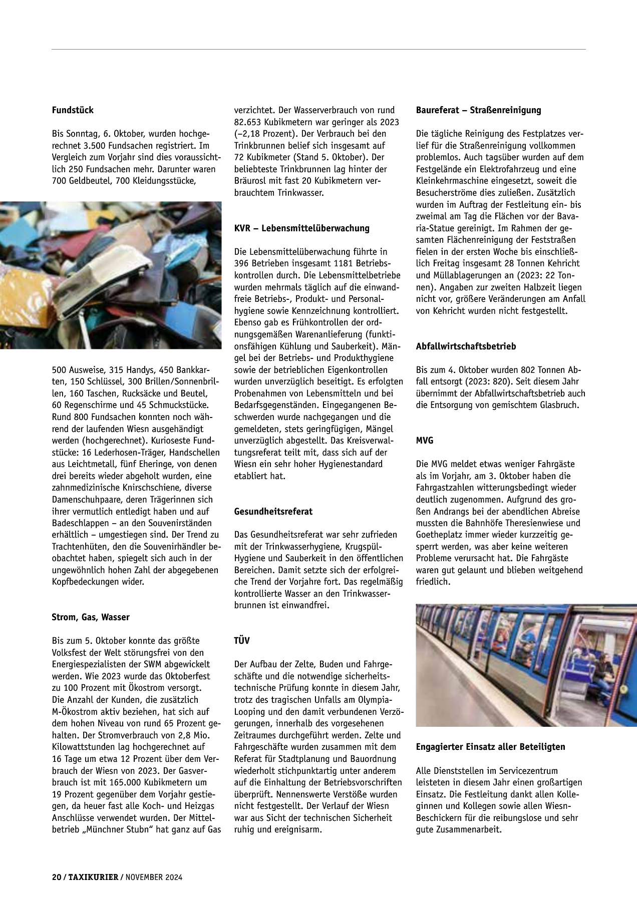 Originalseite 20 der Ausgabe Taxikurier November 2024