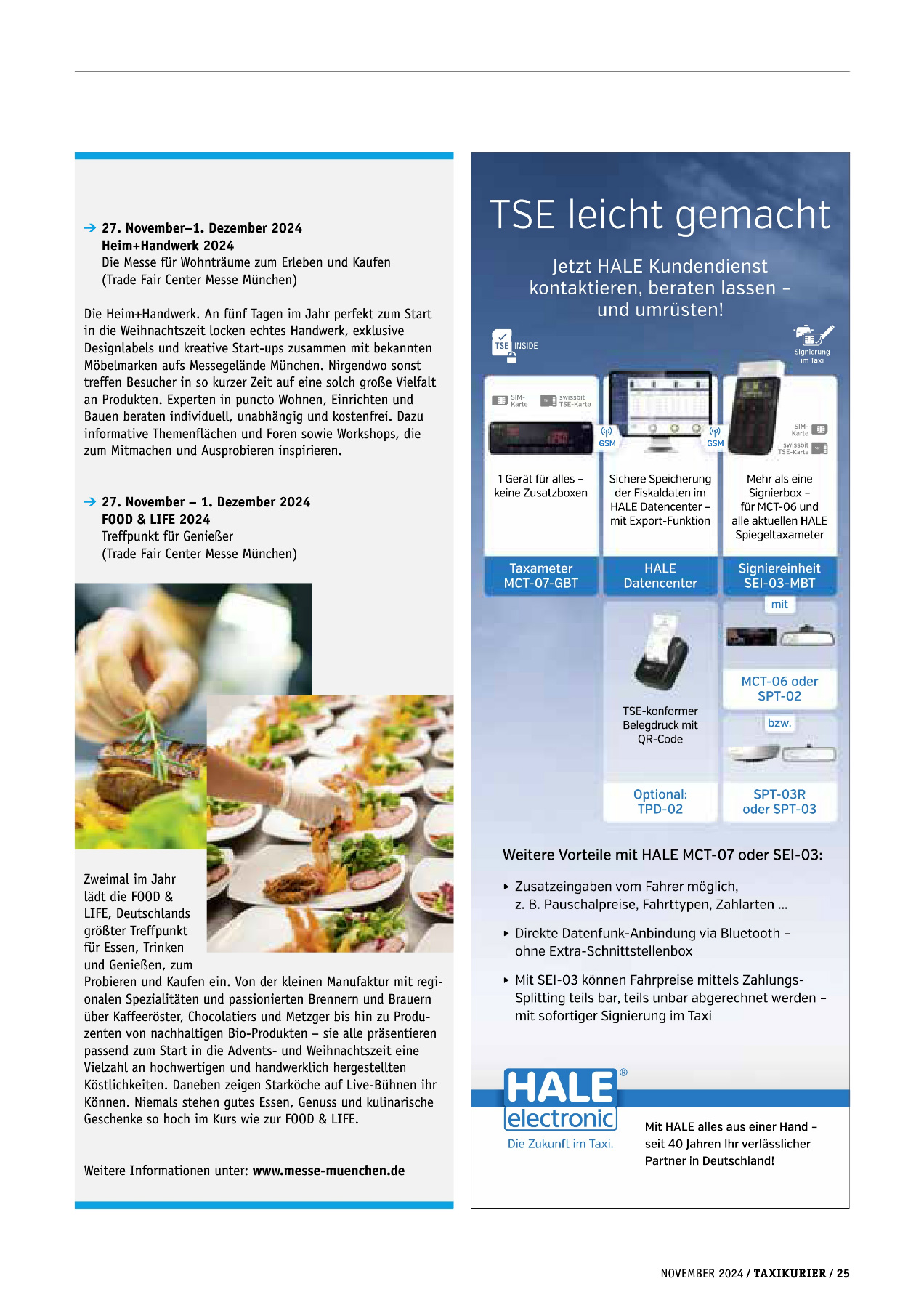 Originalseite 25 der Ausgabe Taxikurier November 2024