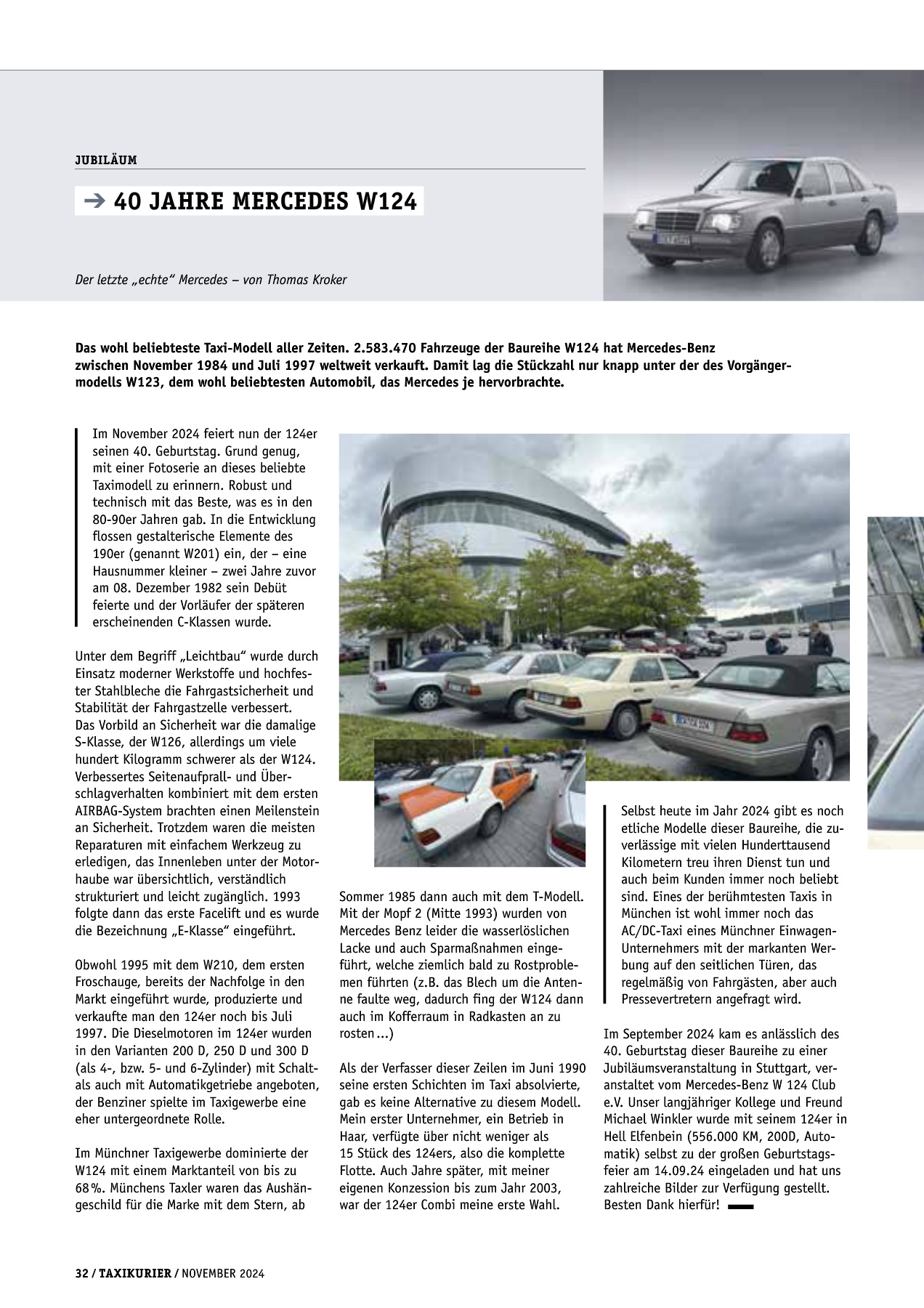 Originalseite 32 der Ausgabe Taxikurier November 2024