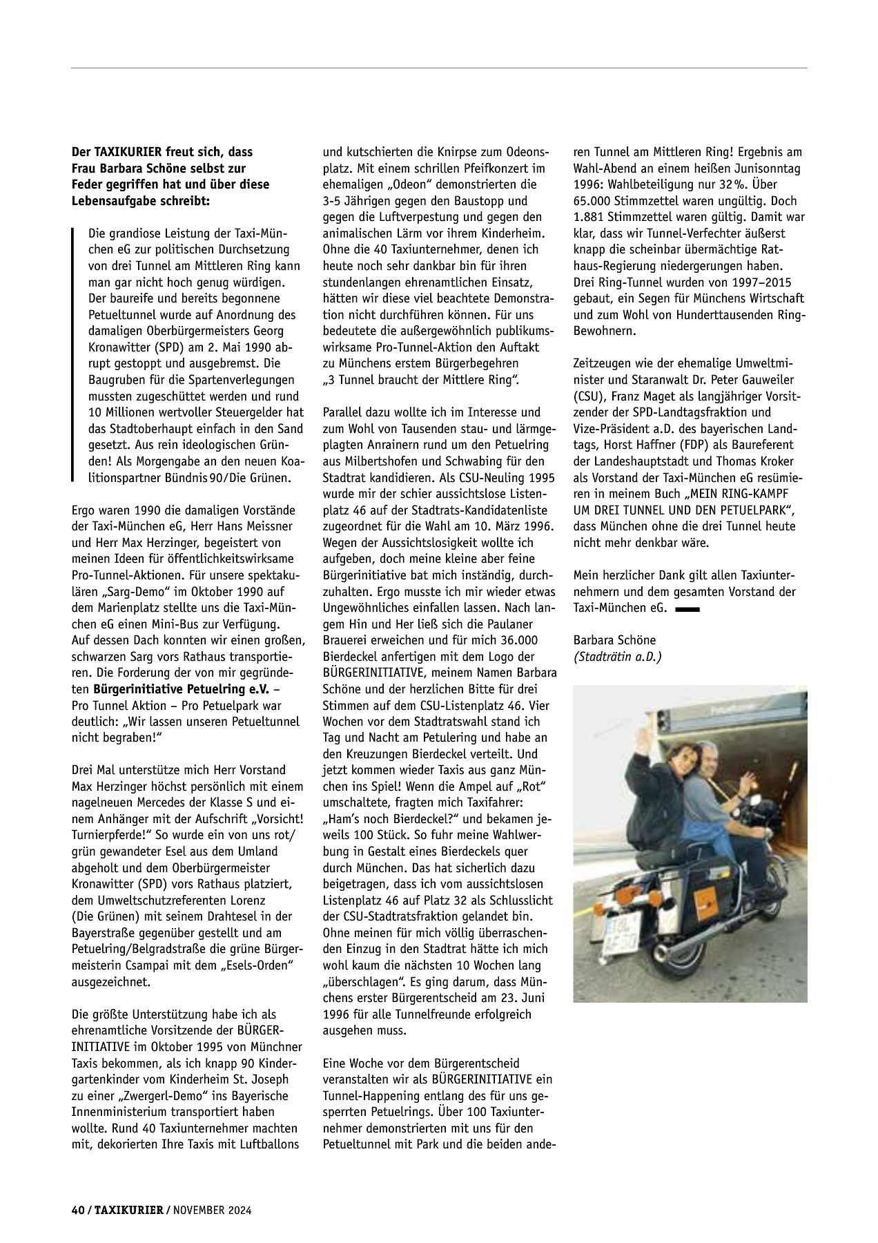 Originalseite 40 der Ausgabe Taxikurier November 2024