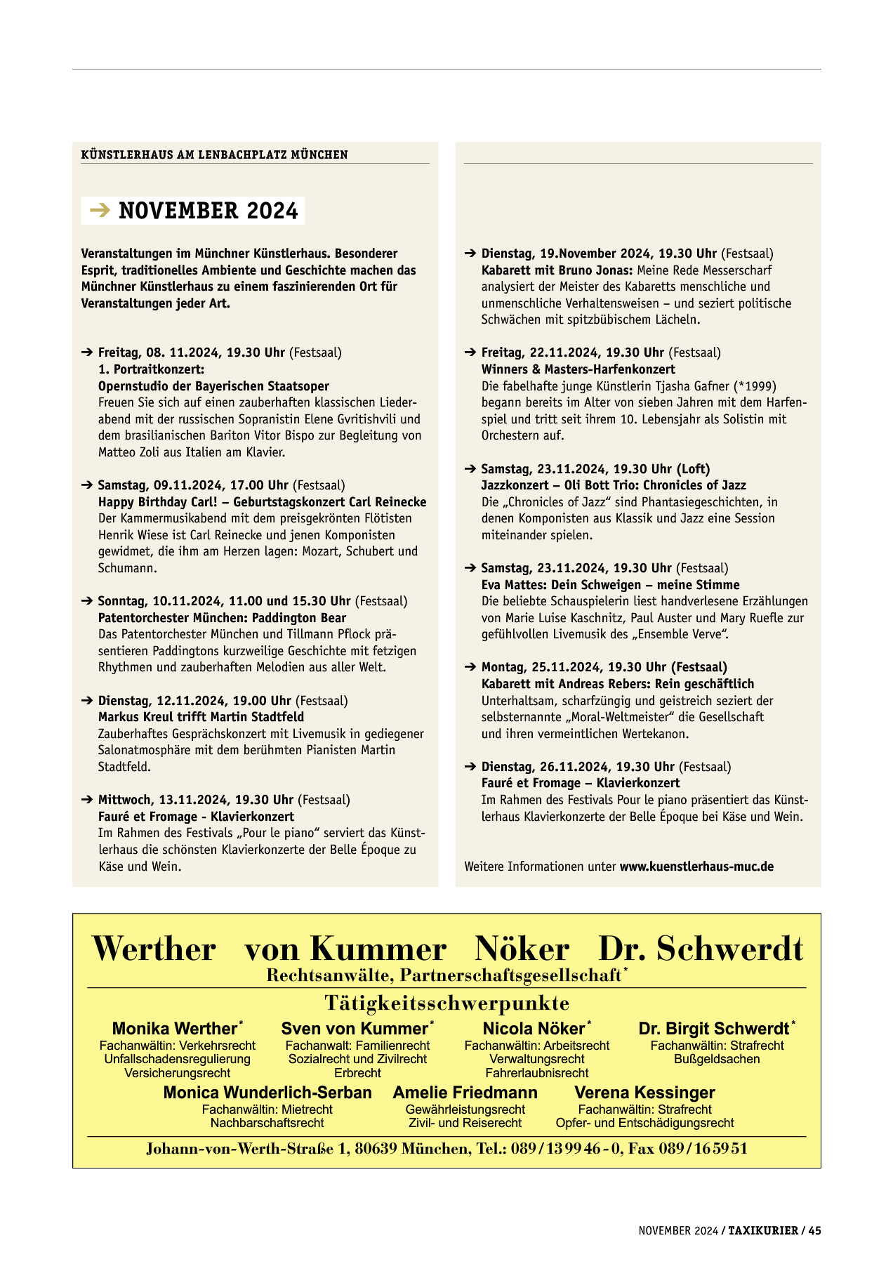 Originalseite 45 der Ausgabe Taxikurier November 2024