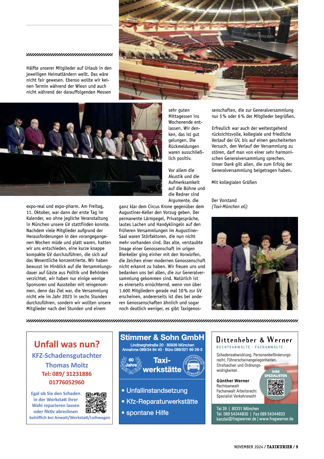 Originalseite 9 der Ausgabe Taxikurier November 2024