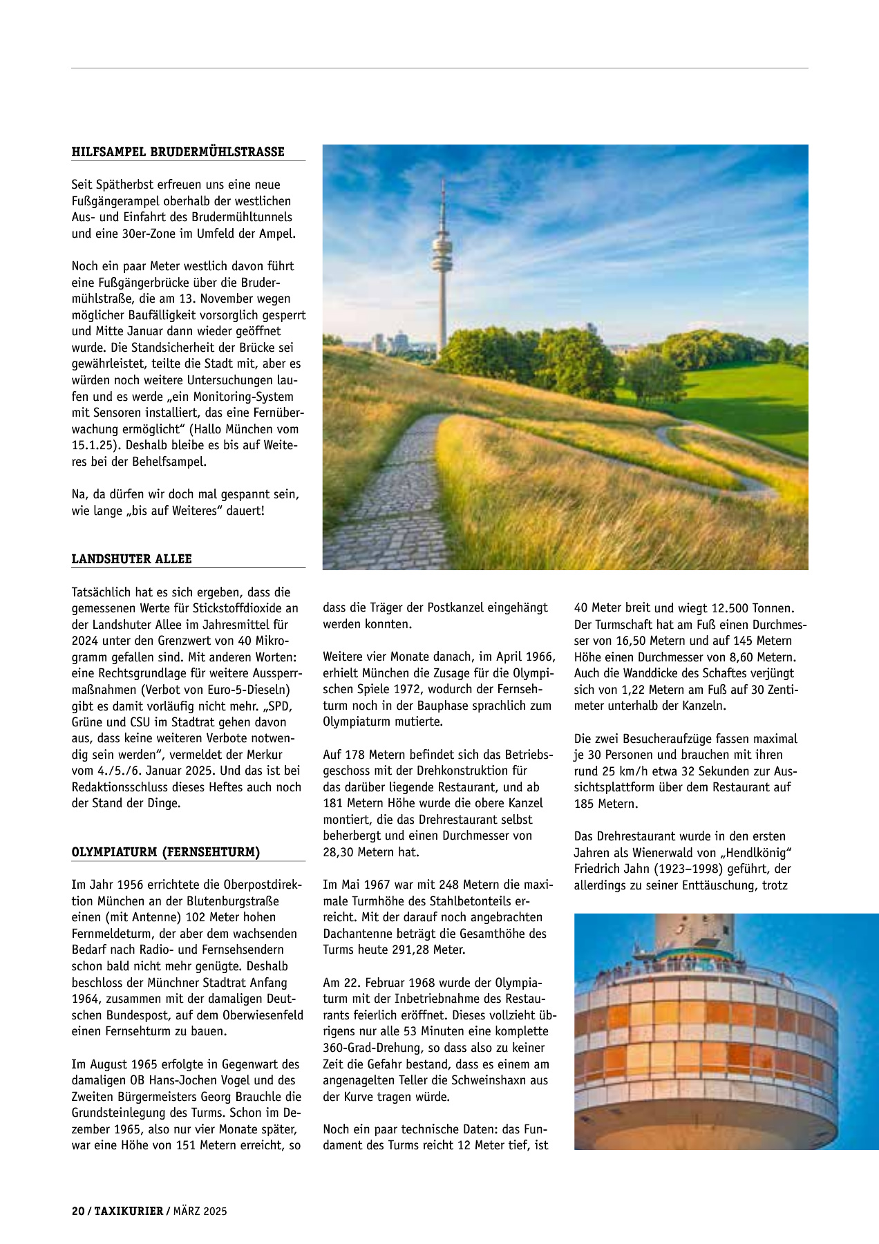 Originalseite 20 der Ausgabe Taxikurier März 2025
