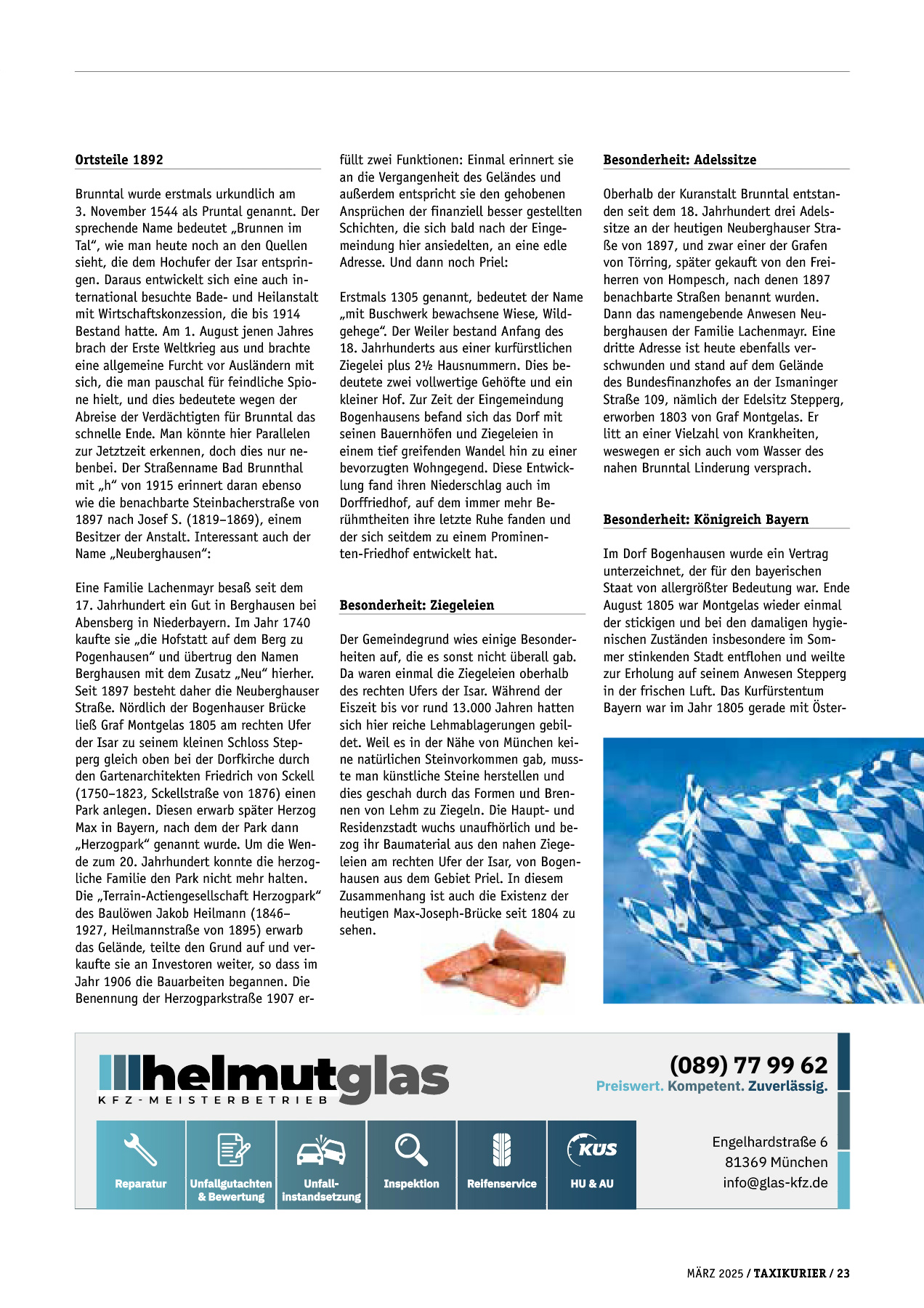 Originalseite 23 der Ausgabe Taxikurier März 2025