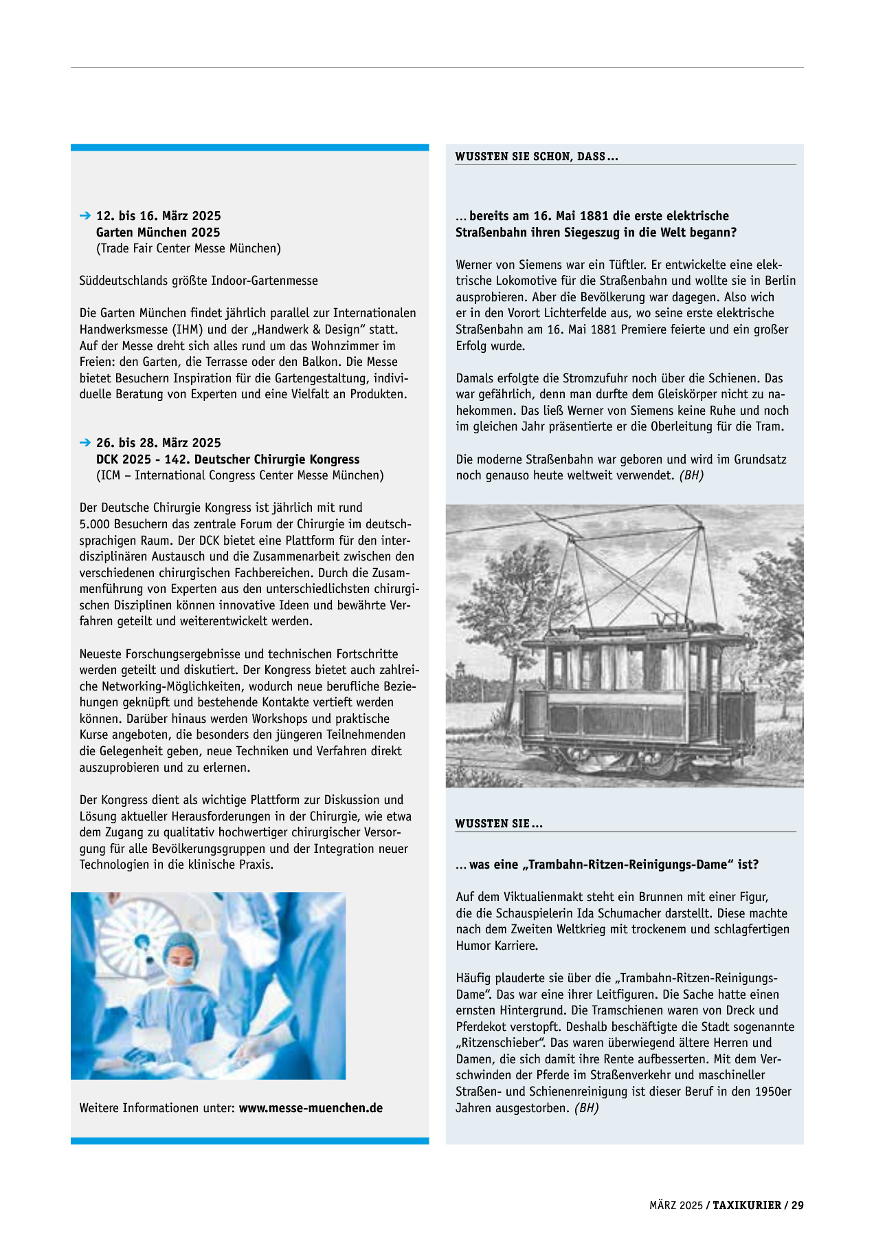 Originalseite 29 der Ausgabe Taxikurier März 2025