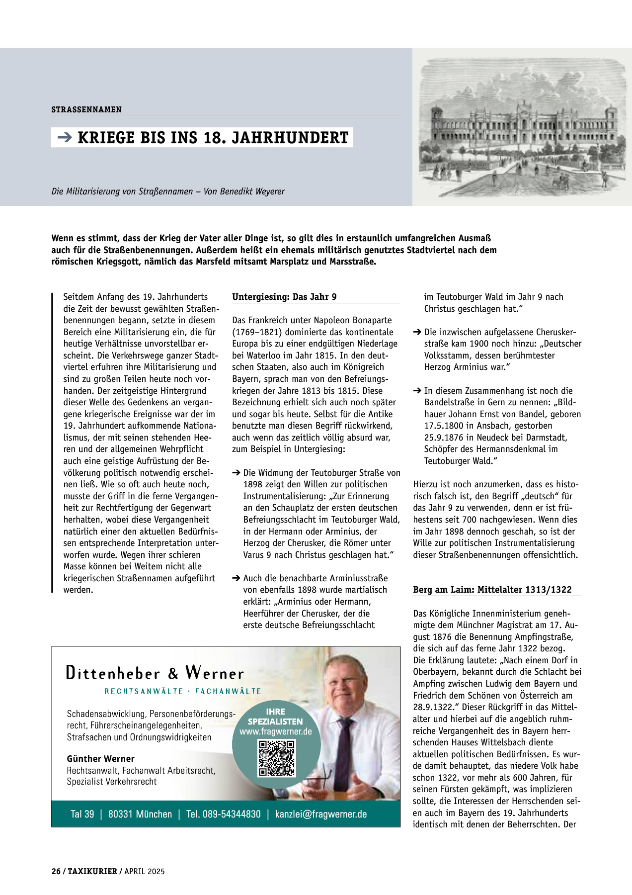 Originalseite 26 der Ausgabe Taxikurier April 2025
