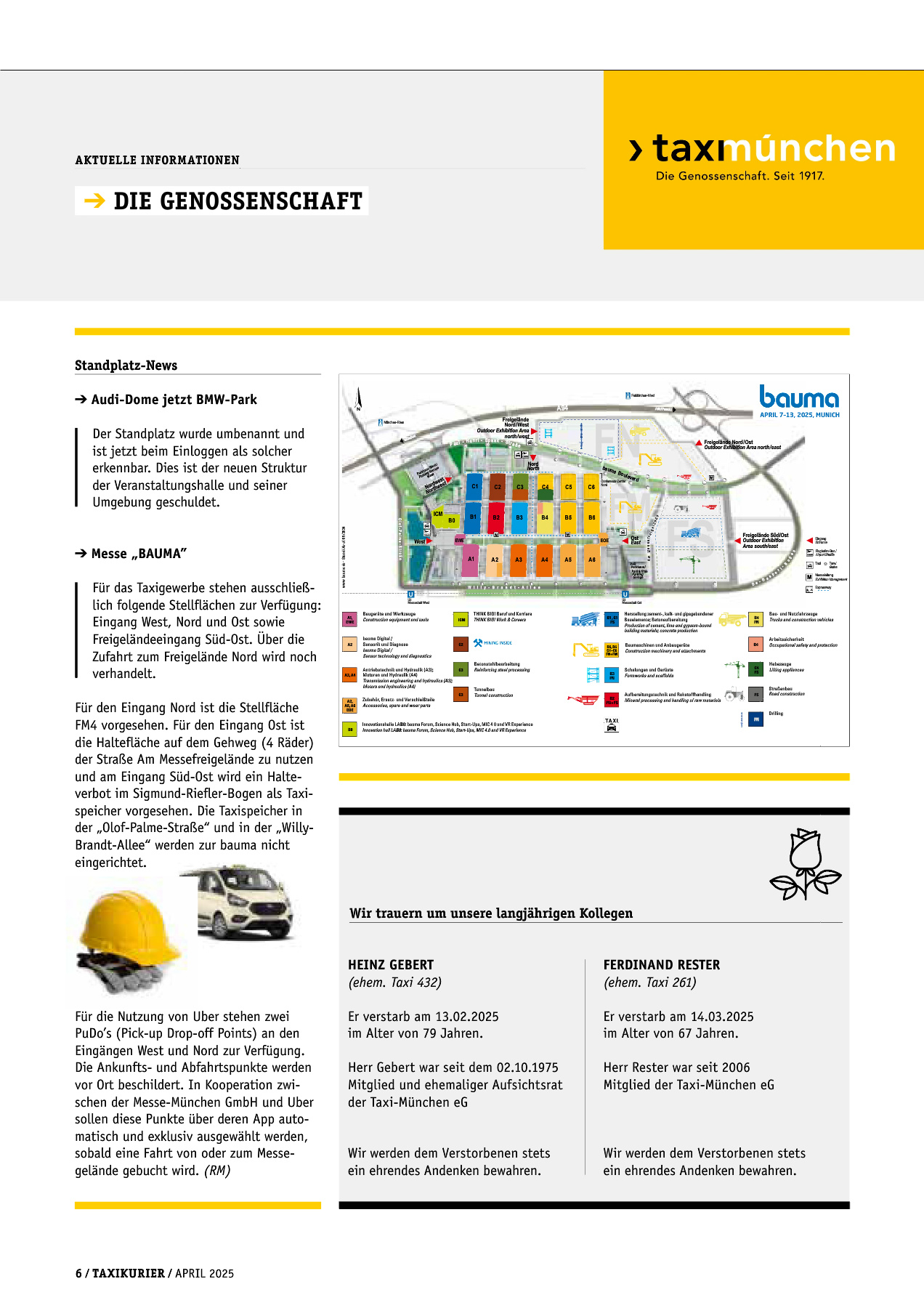 Originalseite 6 der Ausgabe Taxikurier April 2025