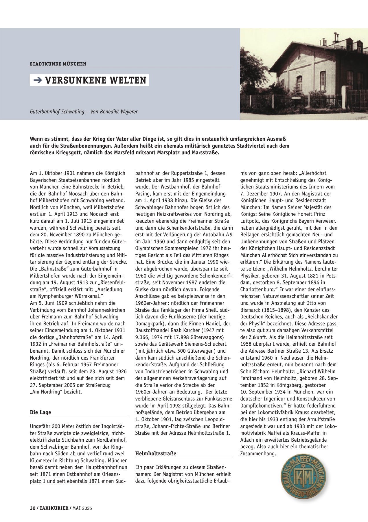 Originalseite 30 der Ausgabe Taxikurier Mai 2025