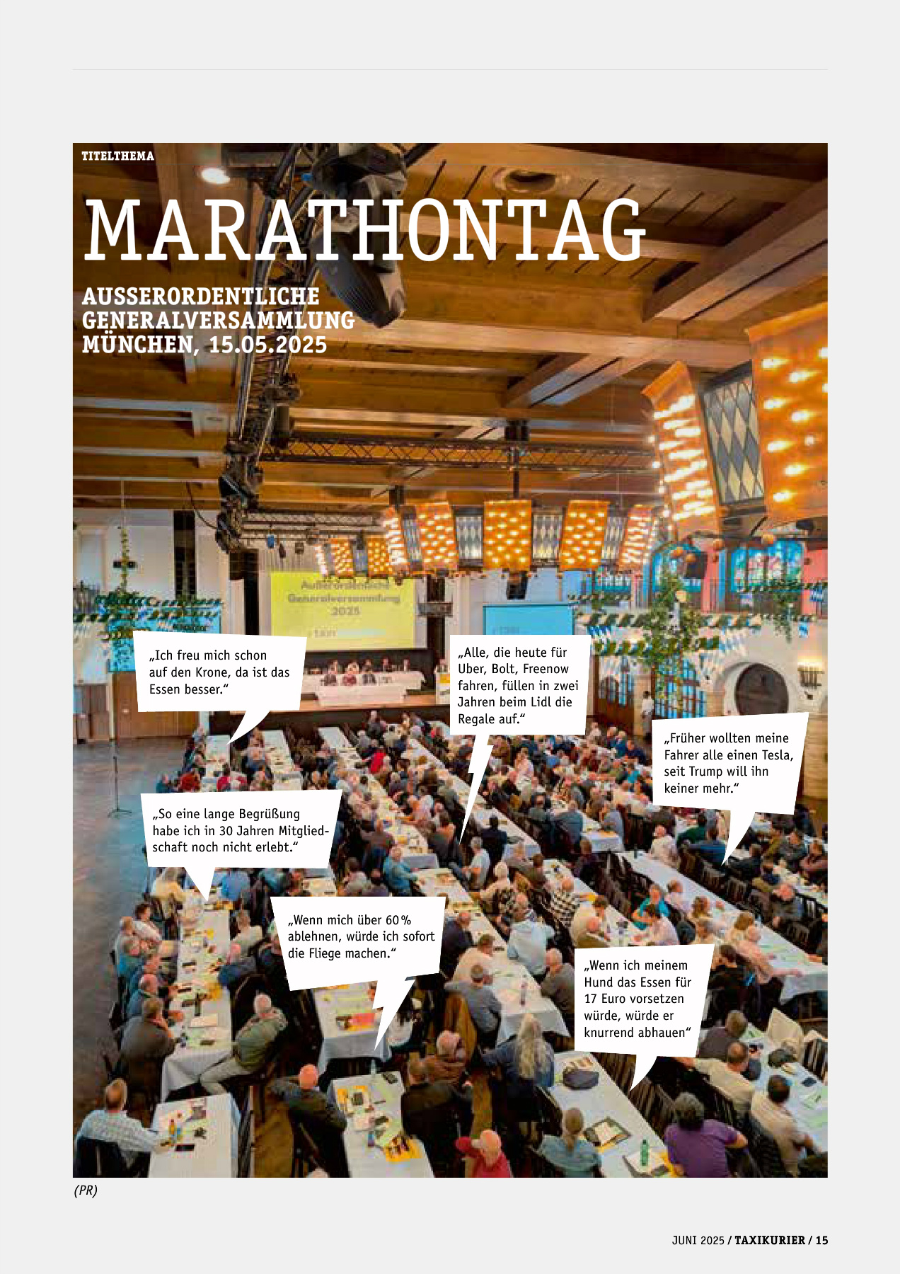 Originalseite 15 der Ausgabe Taxikurier Juni 2025
