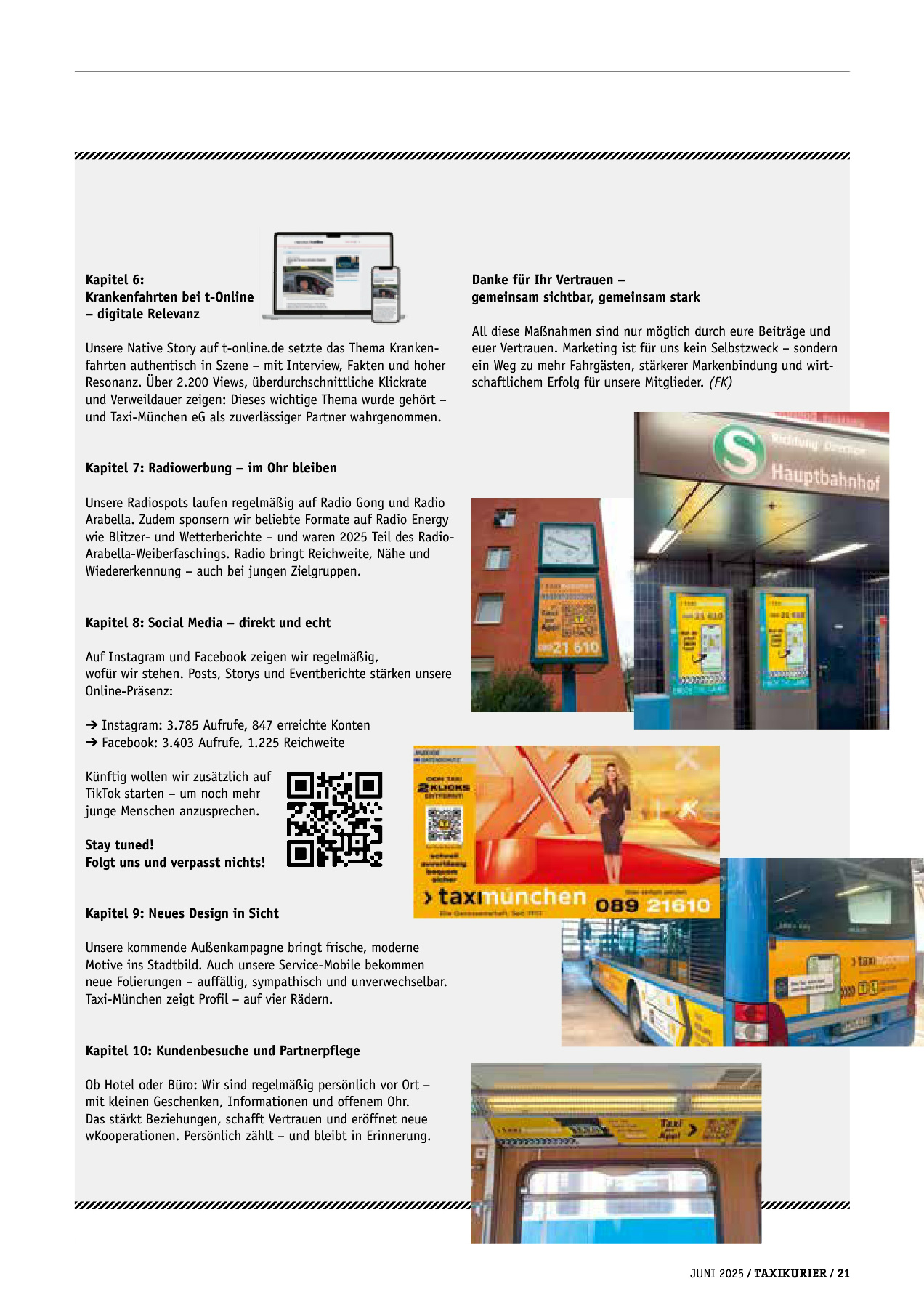 Originalseite 21 der Ausgabe Taxikurier Juni 2025
