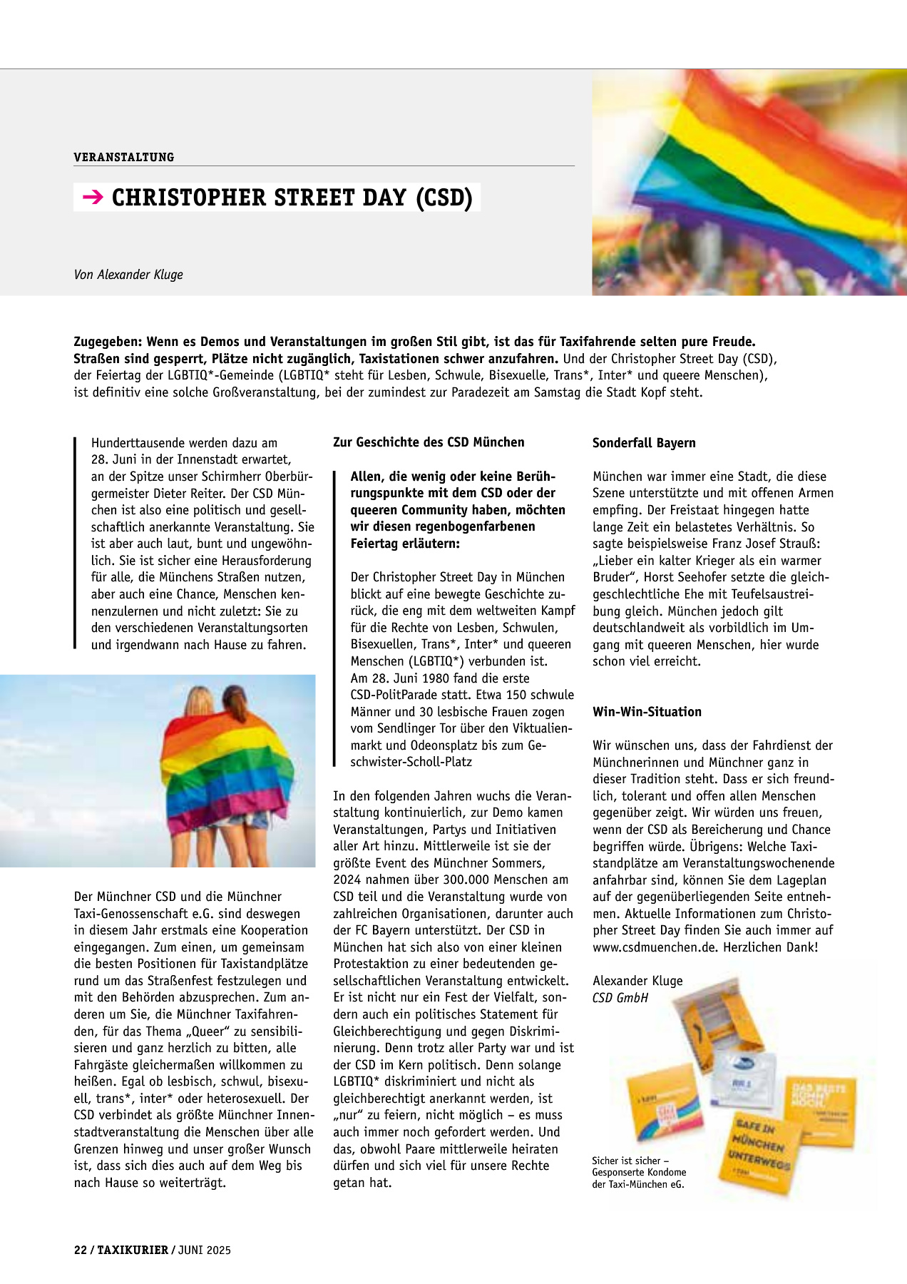 Originalseite 22 der Ausgabe Taxikurier Juni 2025