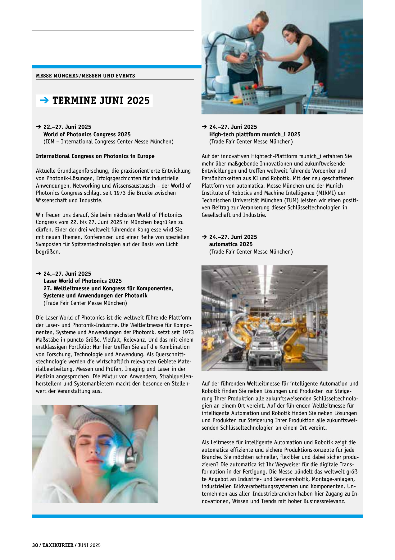 Originalseite 30 der Ausgabe Taxikurier Juni 2025