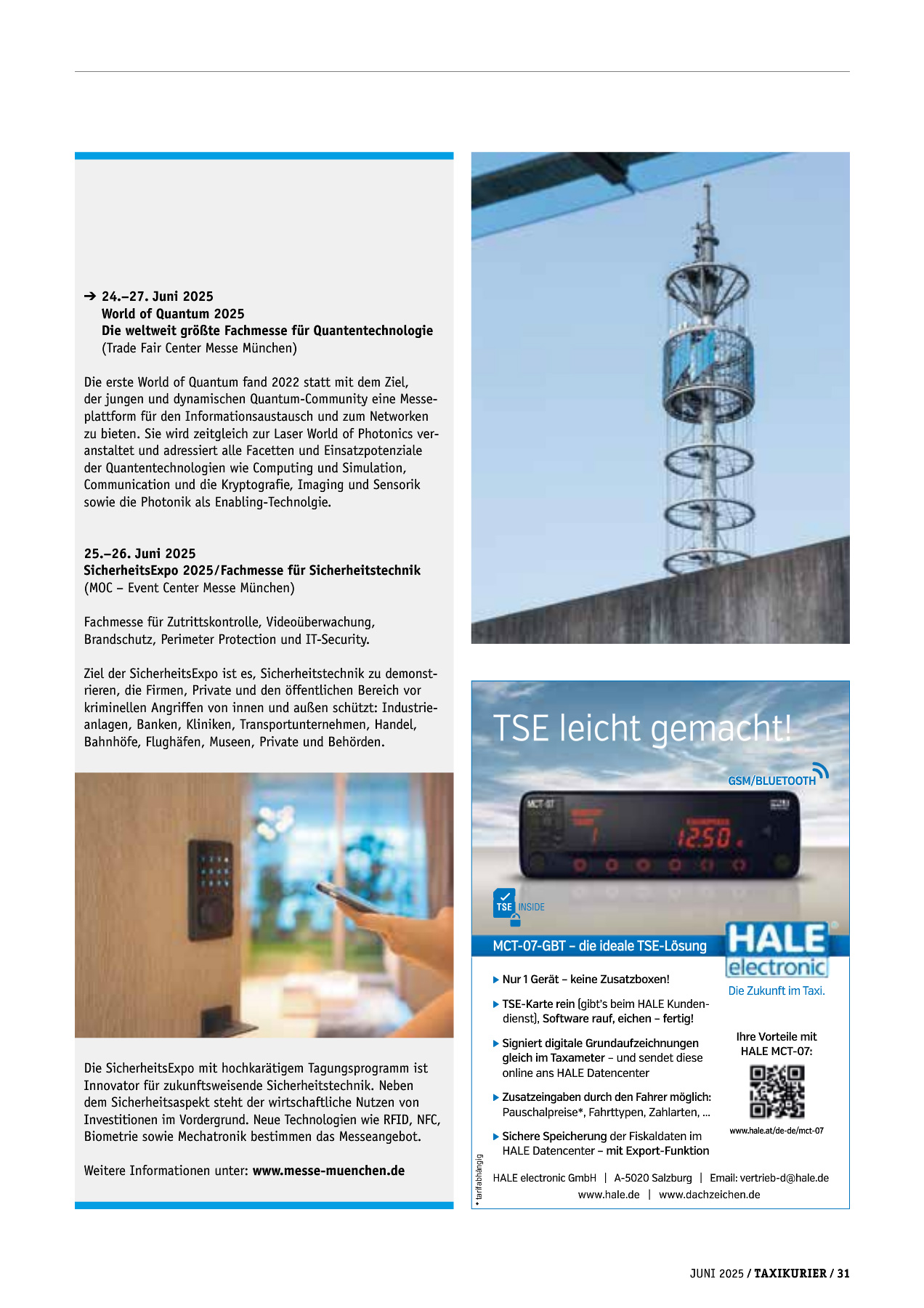 Originalseite 31 der Ausgabe Taxikurier Juni 2025