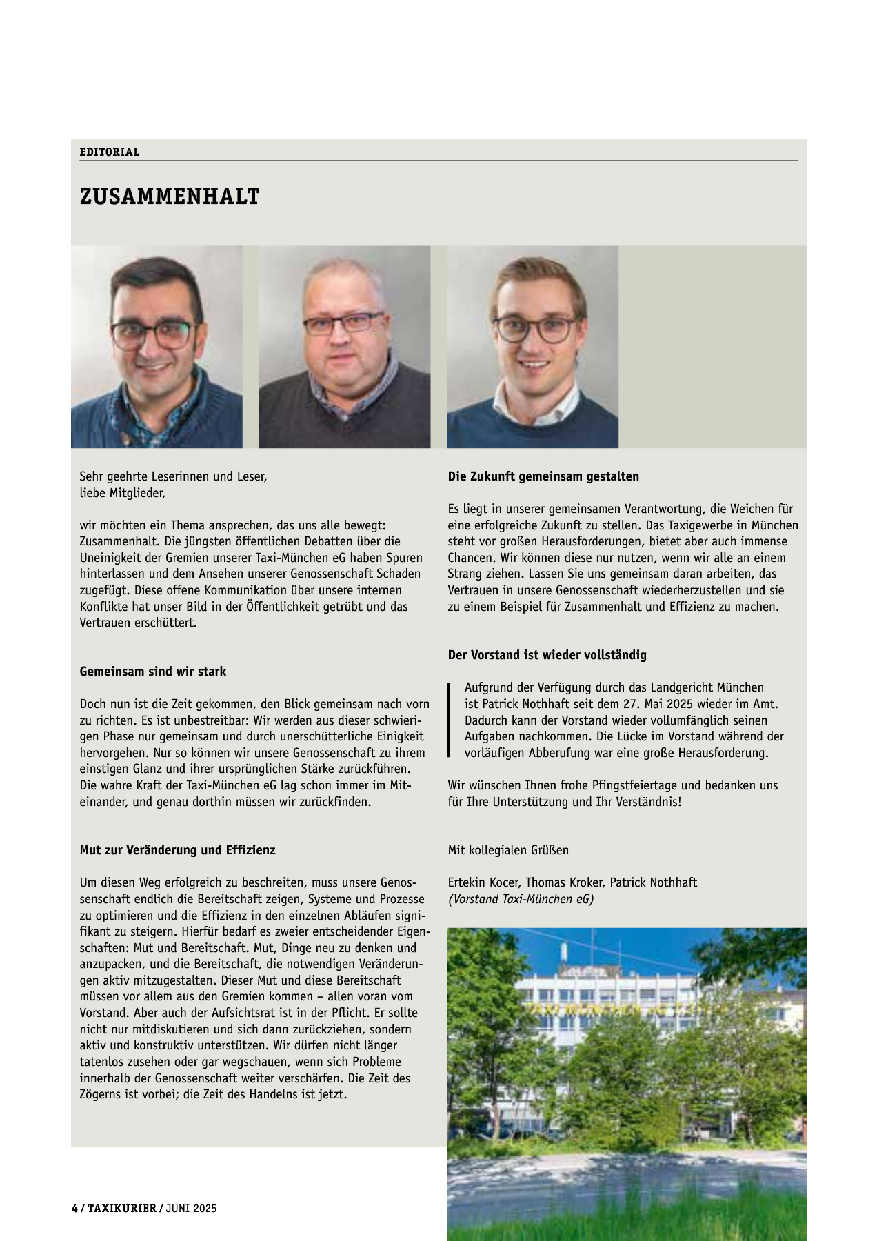 Originalseite 4 der Ausgabe Taxikurier Juni 2025