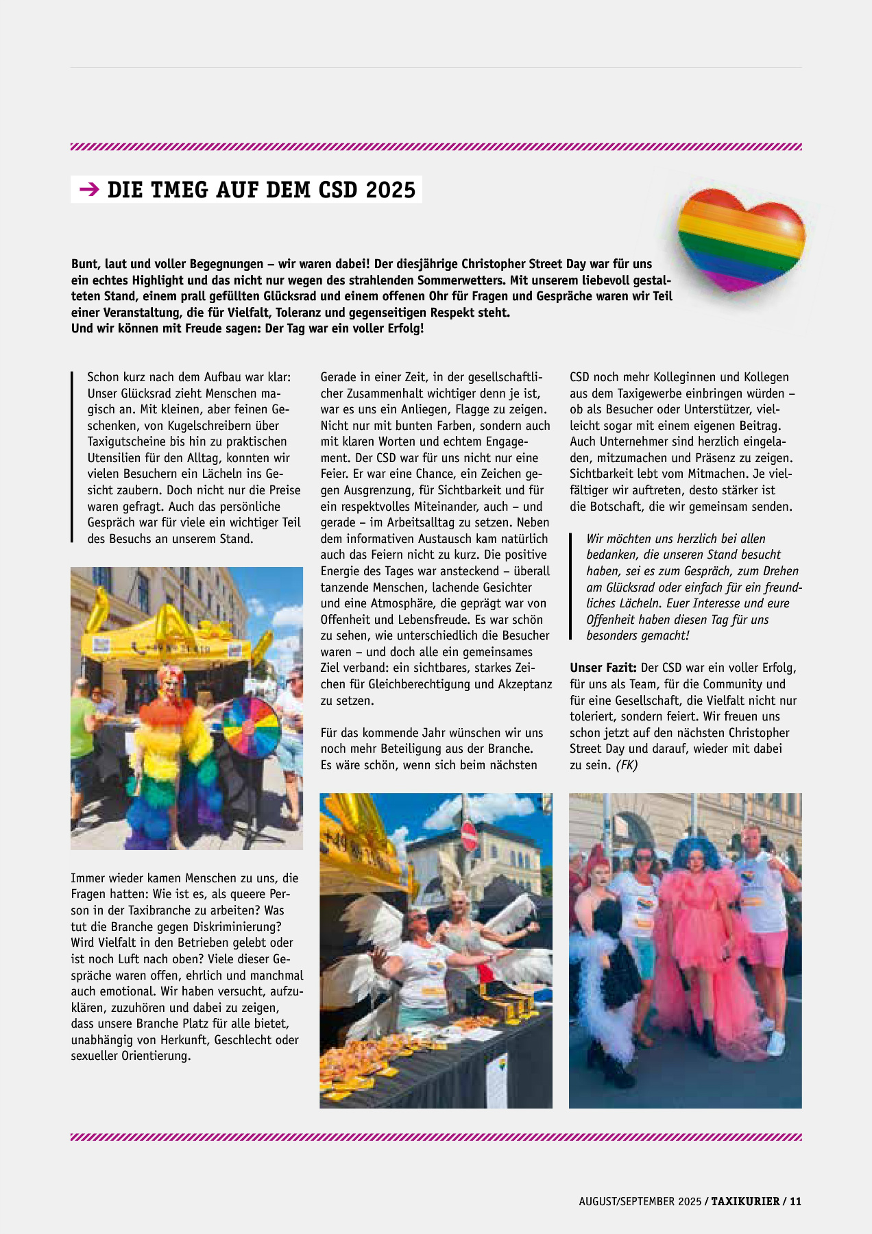 Originalseite 11 der Ausgabe Taxikurier August und September 2025