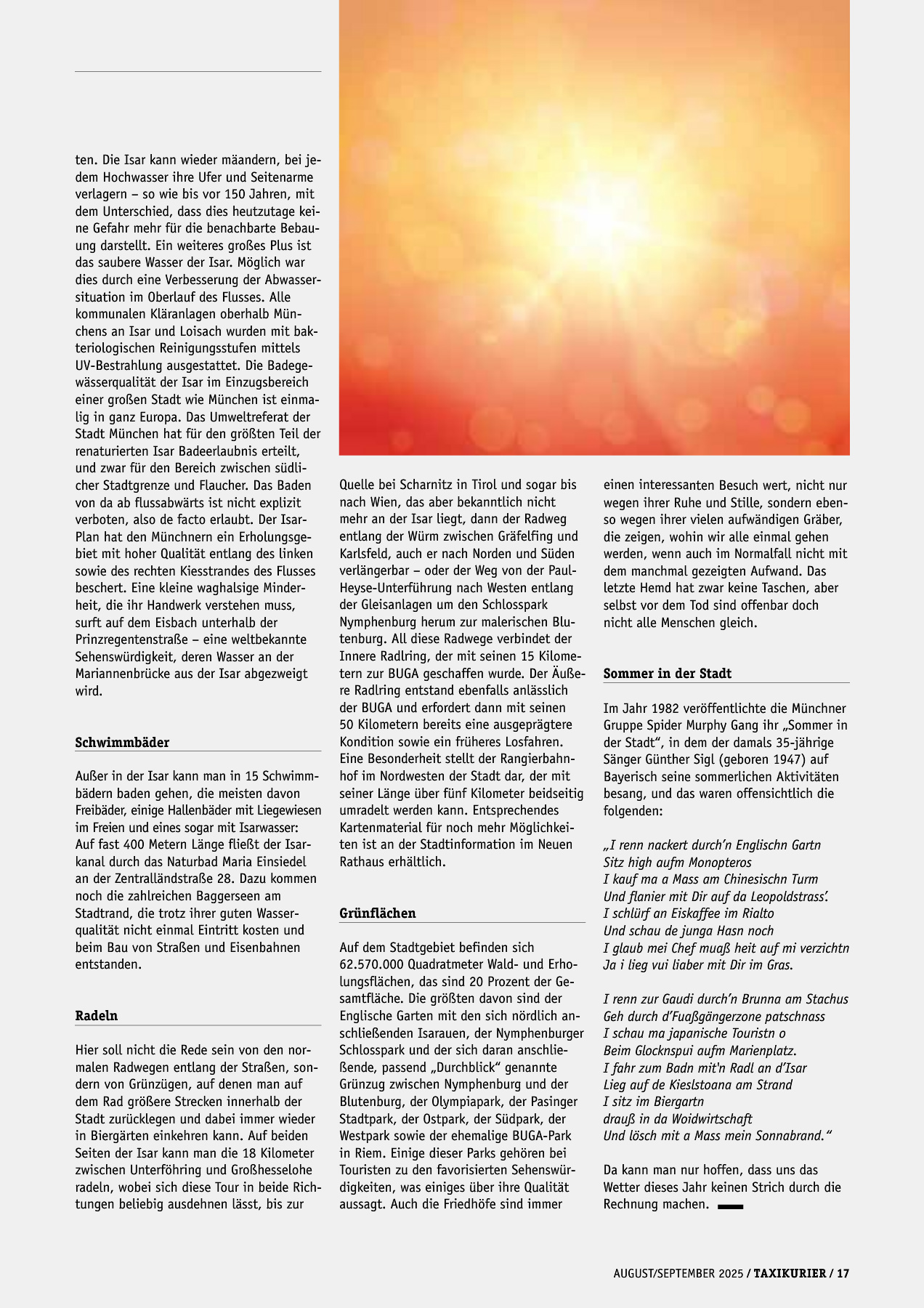 Originalseite 17 der Ausgabe Taxikurier August und September 2025