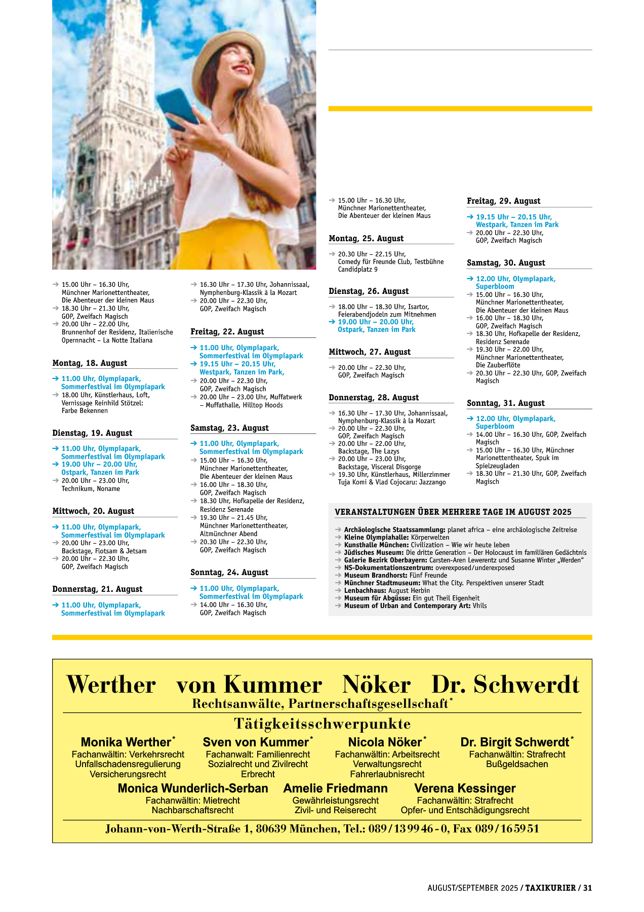 Originalseite 31 der Ausgabe Taxikurier August und September 2025