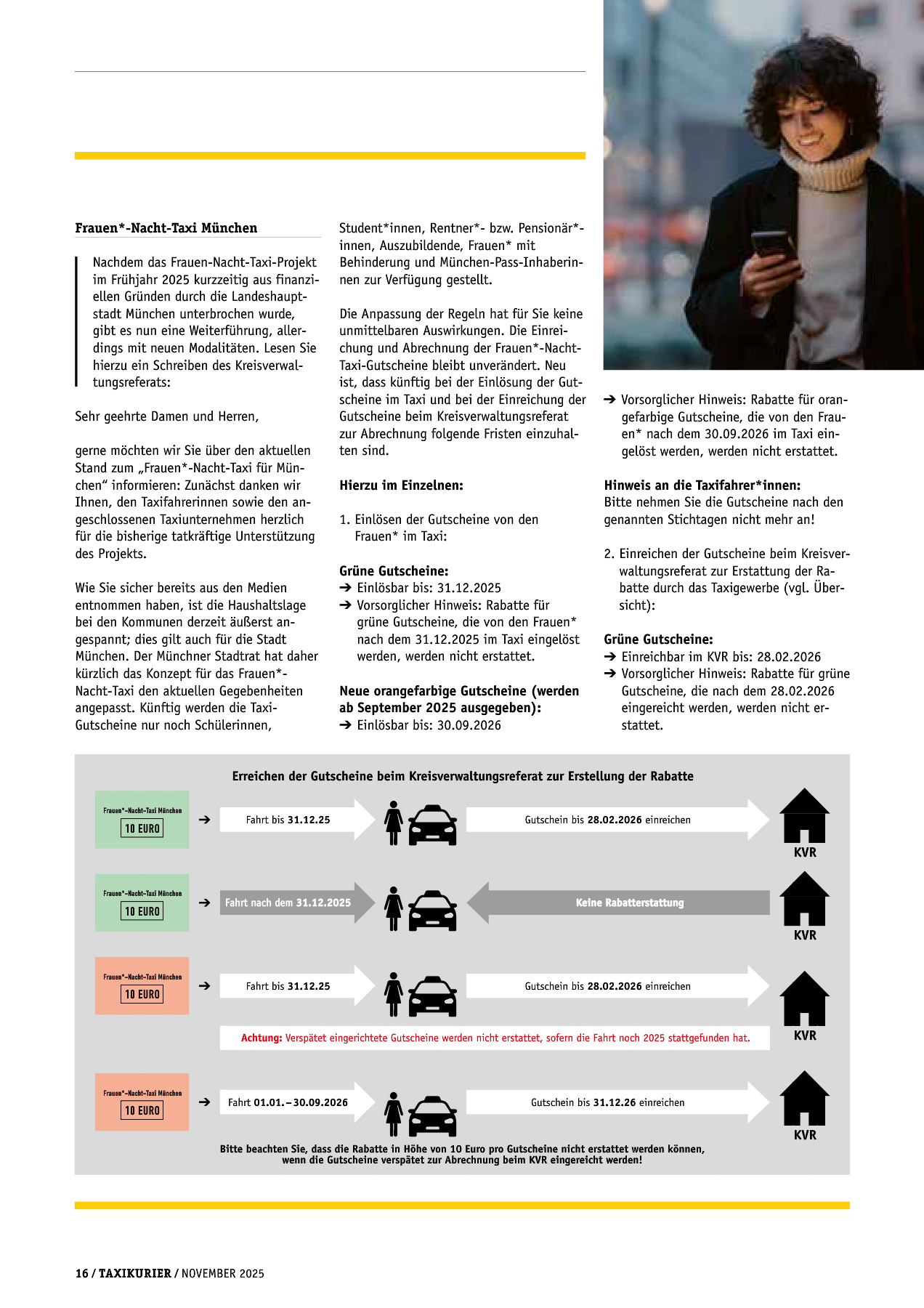 Originalseite 16 der Ausgabe Taxikurier November 2025