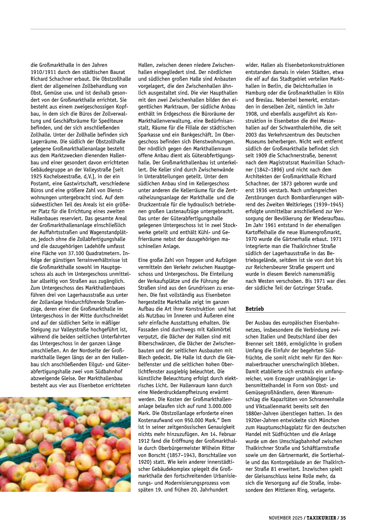 Originalseite 35 der Ausgabe Taxikurier November 2025