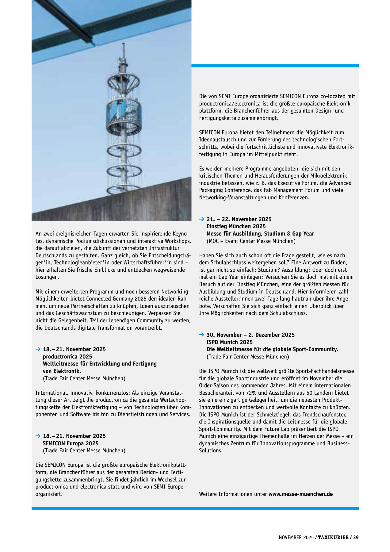 Originalseite 39 der Ausgabe Taxikurier November 2025