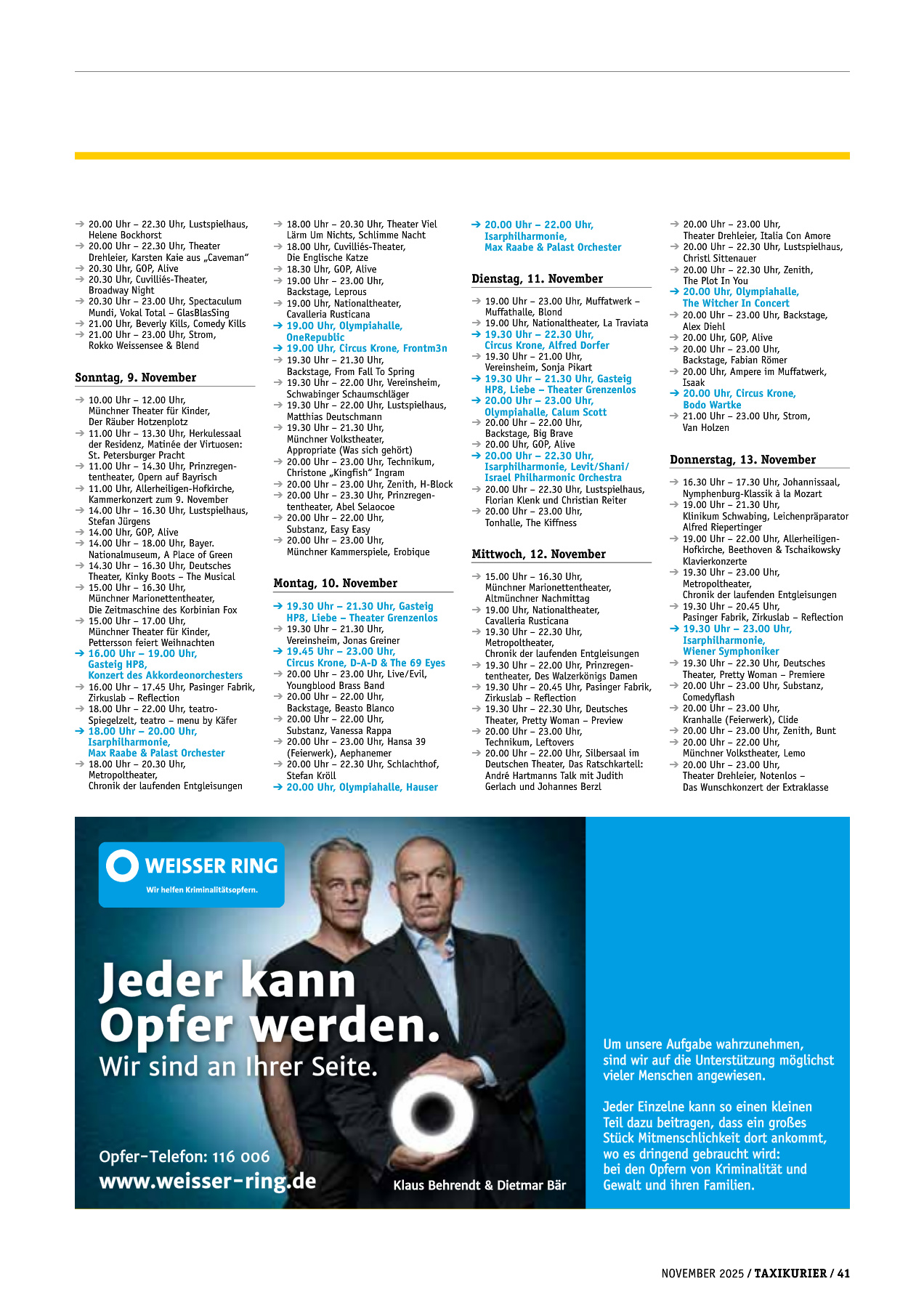 Originalseite 41 der Ausgabe Taxikurier November 2025