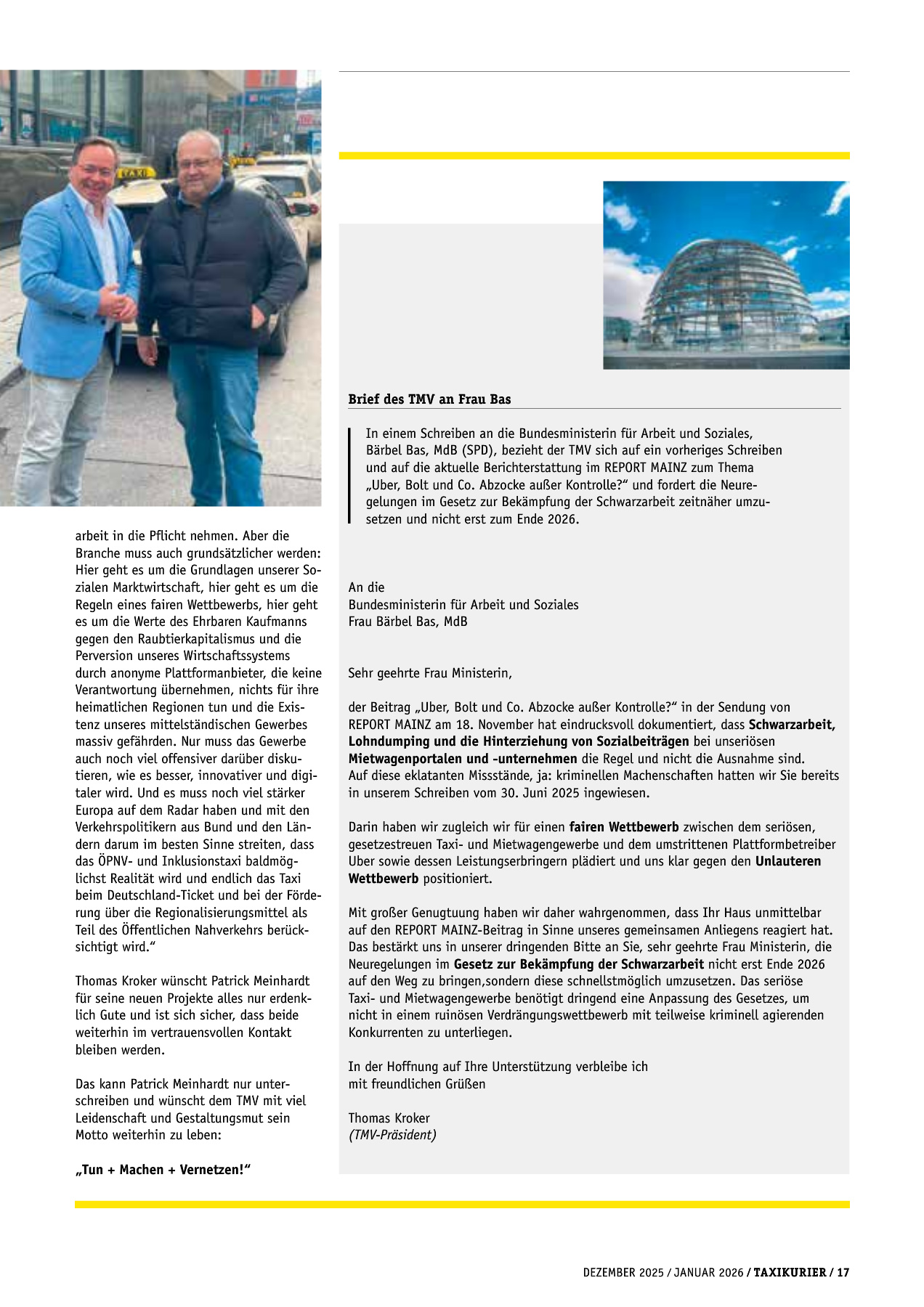 Originalseite 17 der Ausgabe Taxikurier Dezember 2025 / Januar 2026