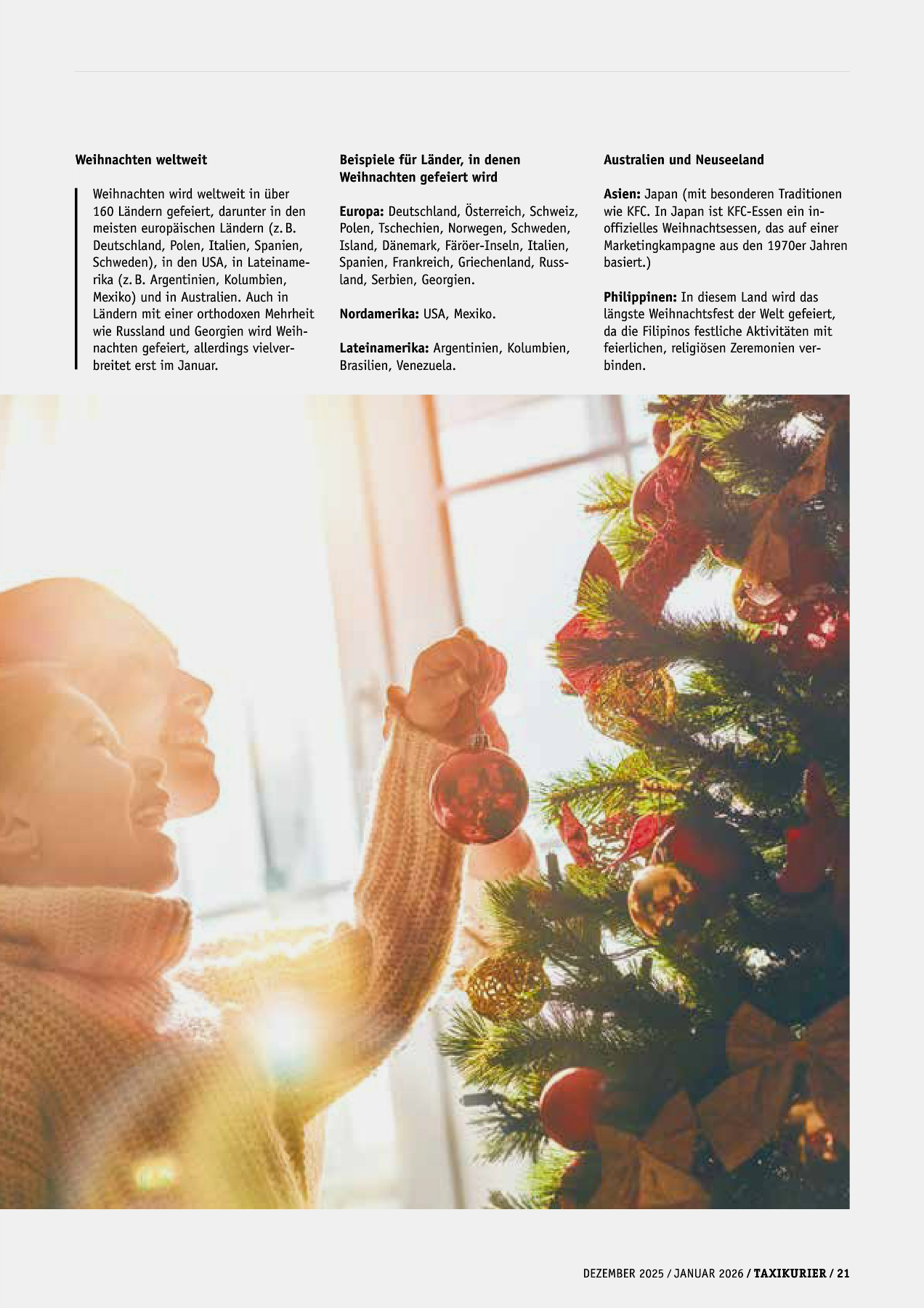 Originalseite 21 der Ausgabe Taxikurier Dezember 2025 / Januar 2026