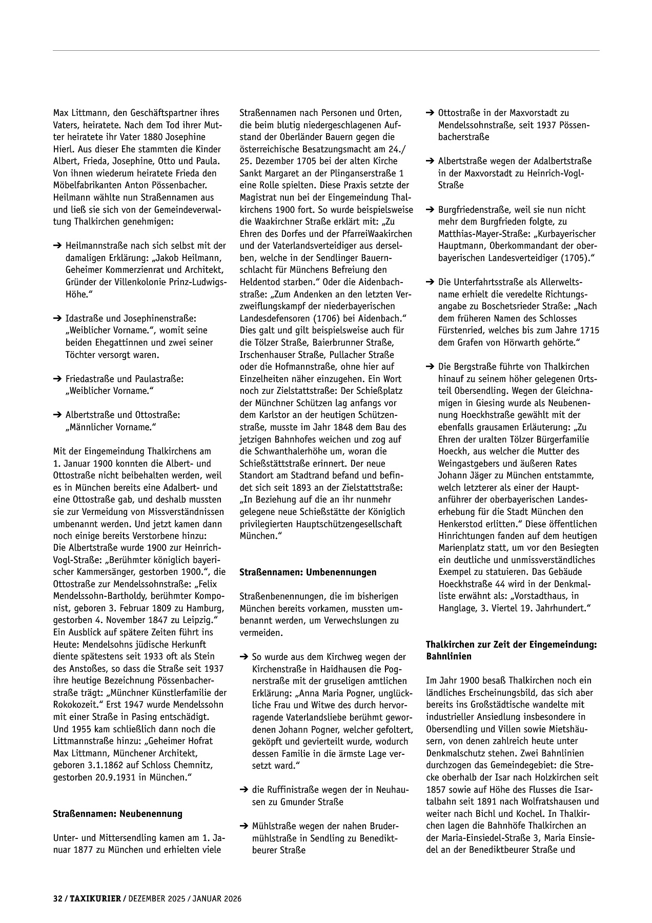 Originalseite 32 der Ausgabe Taxikurier Dezember 2025 / Januar 2026