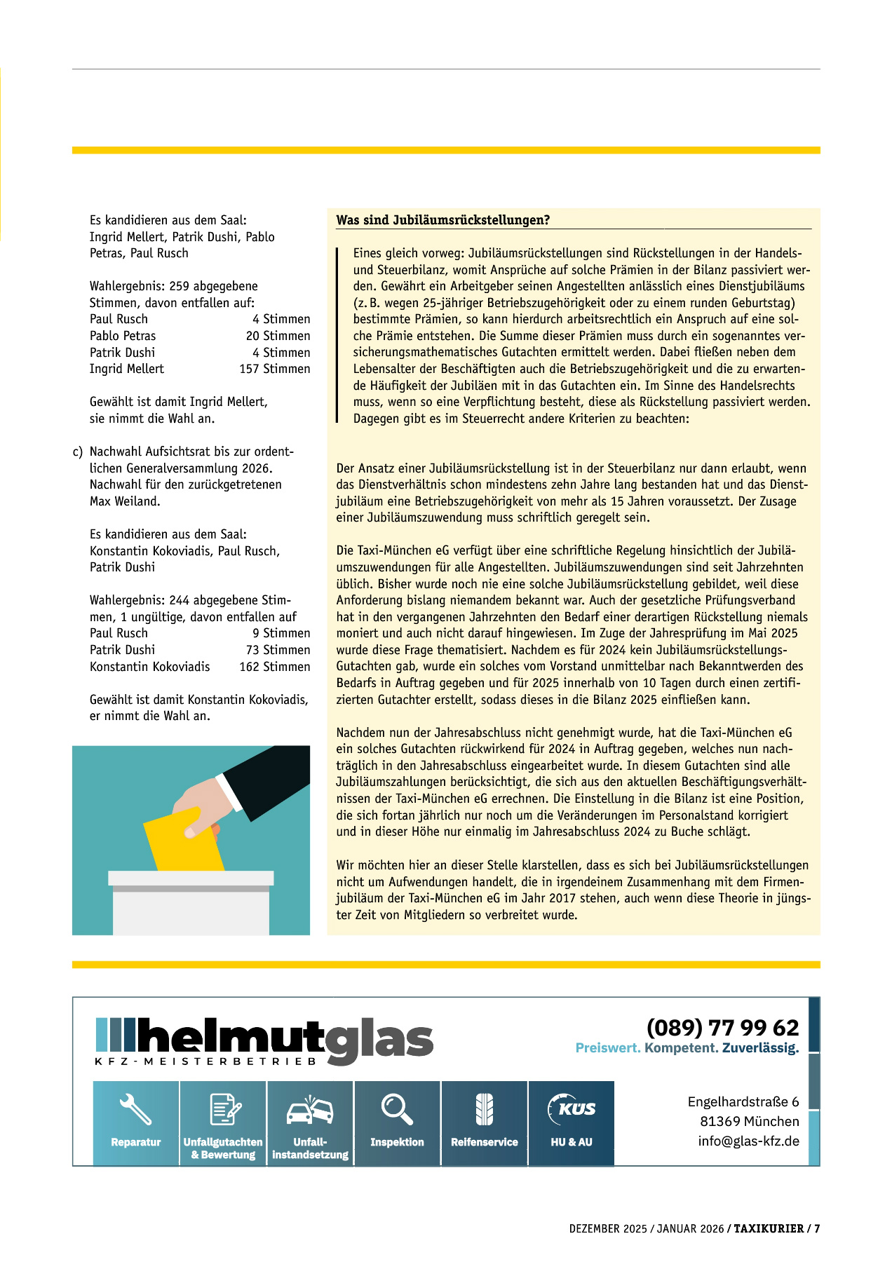 Originalseite 7 der Ausgabe Taxikurier Dezember 2025 / Januar 2026