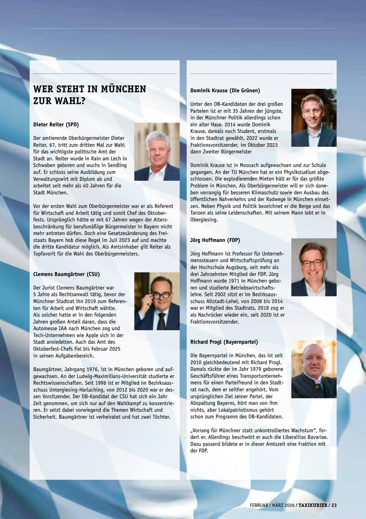 Originalseite 23 der Ausgabe Taxikurier Februar und März 2026