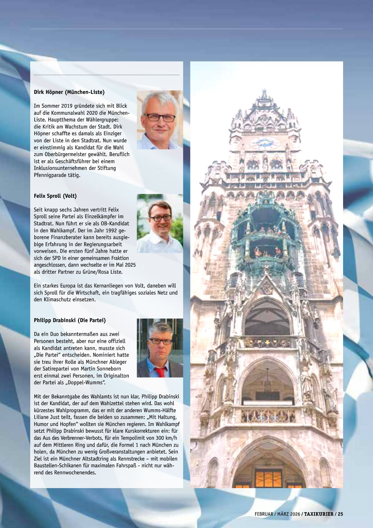 Originalseite 25 der Ausgabe Taxikurier Februar und März 2026
