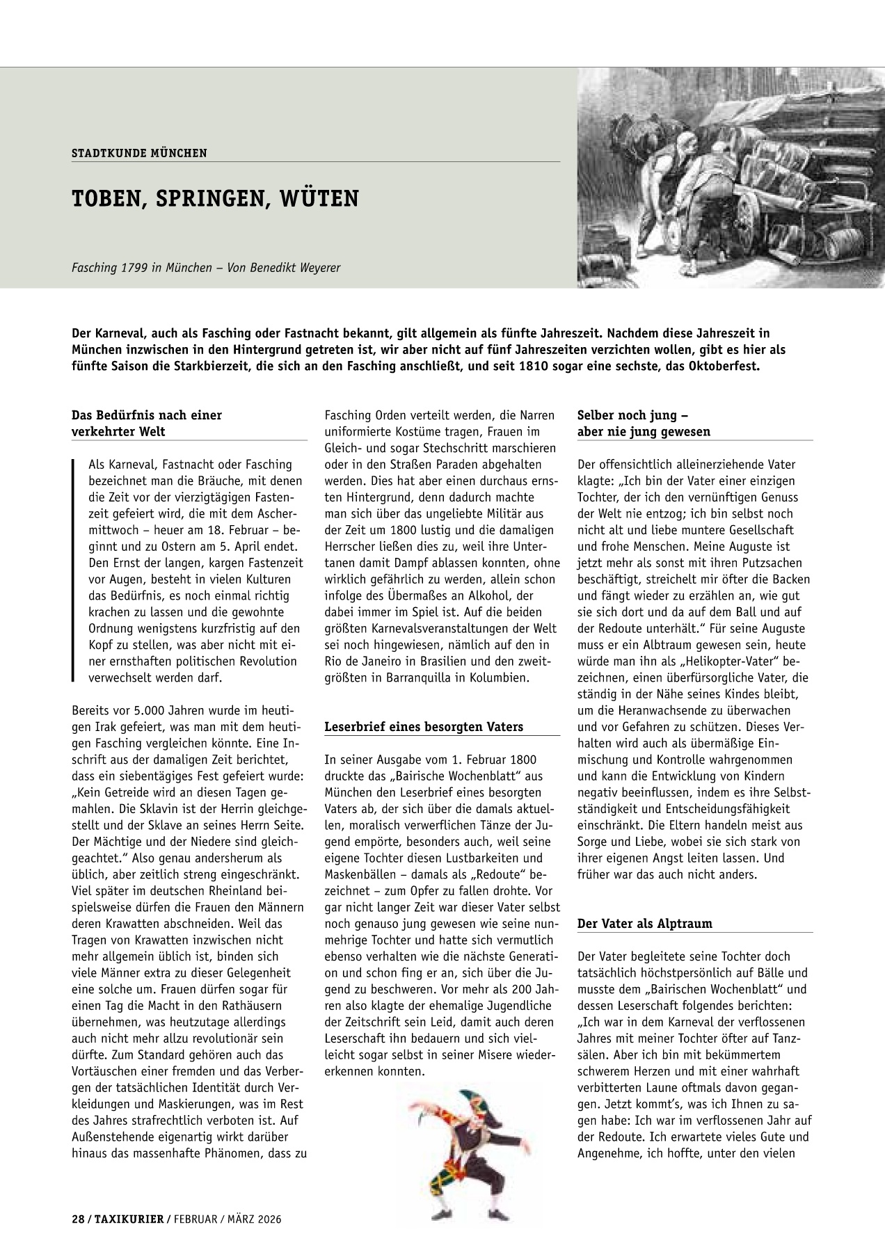 Originalseite 28 der Ausgabe Taxikurier Februar und März 2026