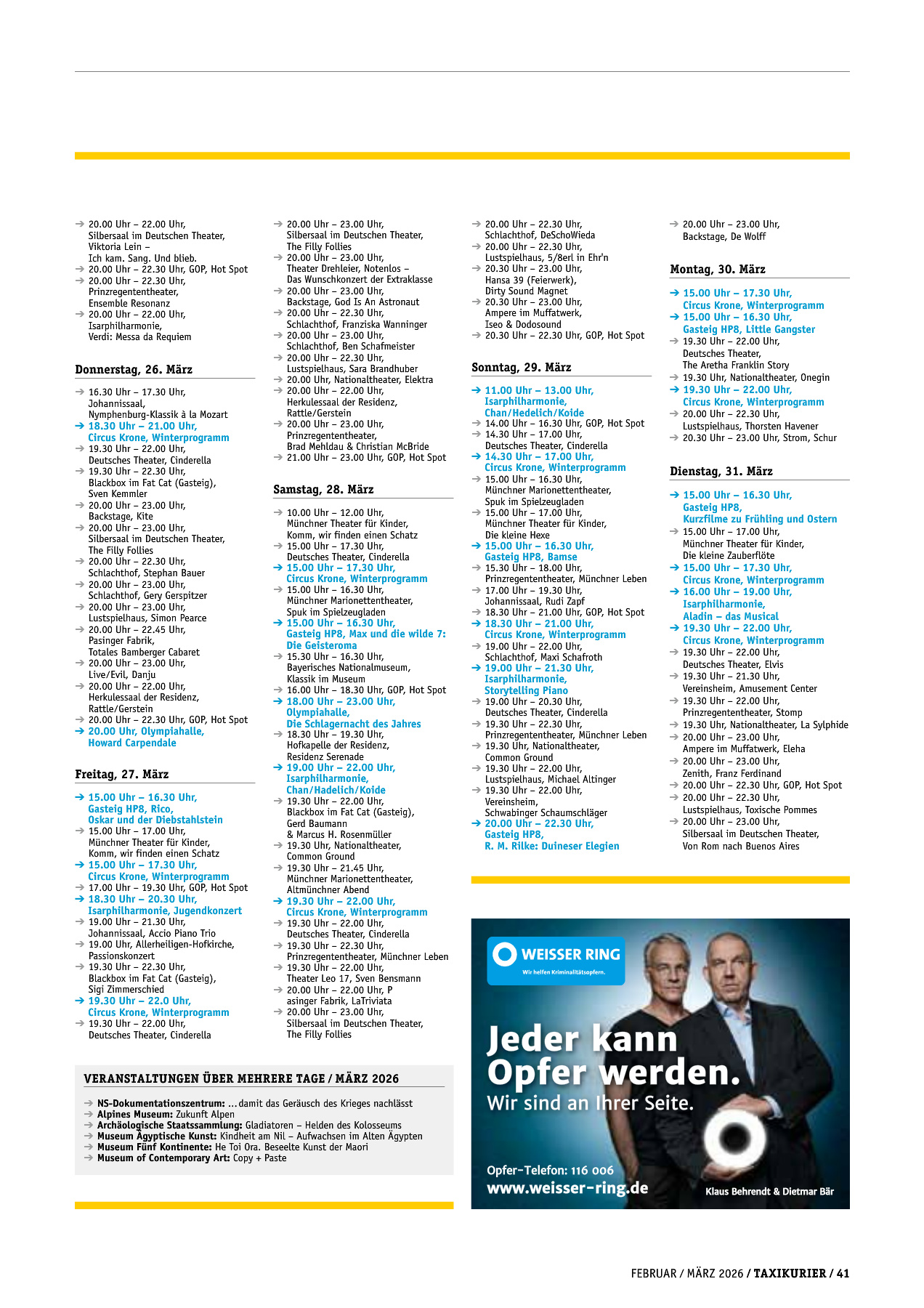 Originalseite 41 der Ausgabe Taxikurier Februar und März 2026