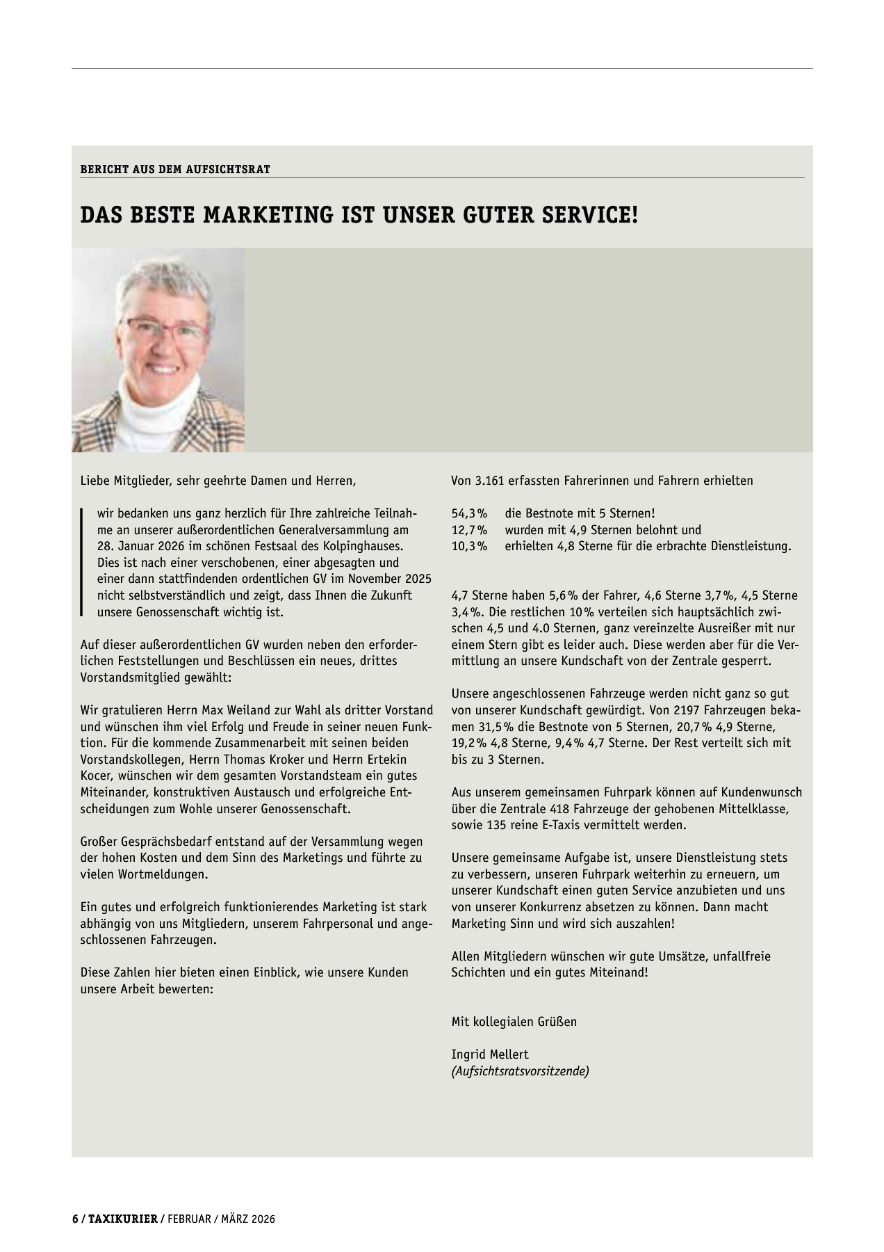 Originalseite 6 der Ausgabe Taxikurier Februar und März 2026